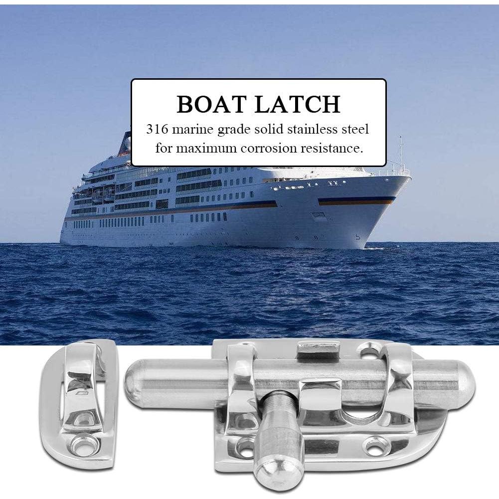 Cerradura de puerta de barco Acouto 60mm Acero inoxidable 316