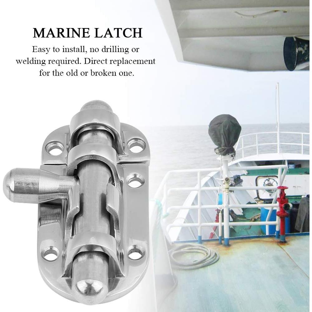 Cerradura de puerta de barco Acouto 60mm Acero inoxidable 316