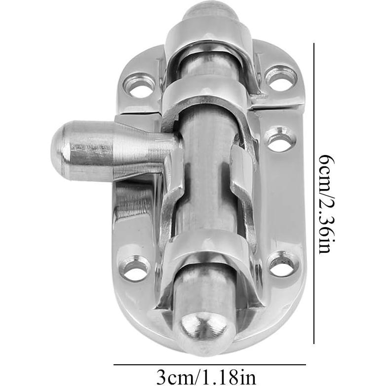 Cerradura de puerta de barco Acouto 60mm Acero inoxidable 316