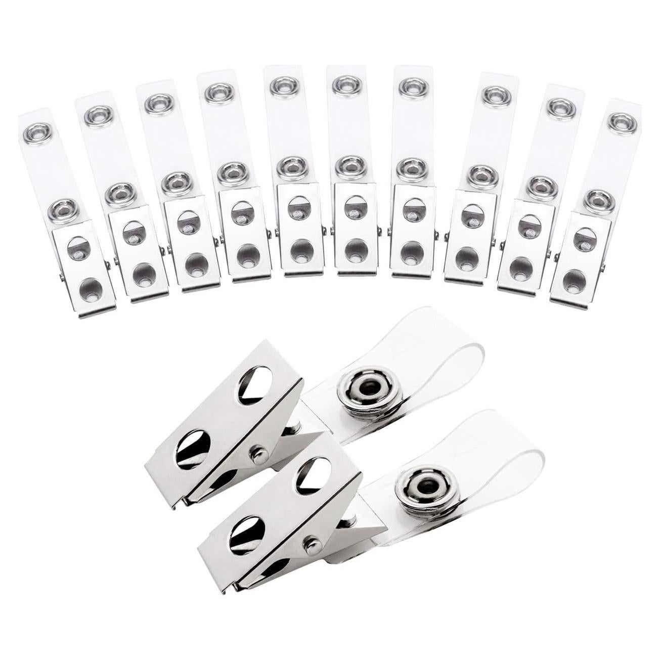 Clips de Metal Fushing 150 Pcs para Insignias y Tarjetas
