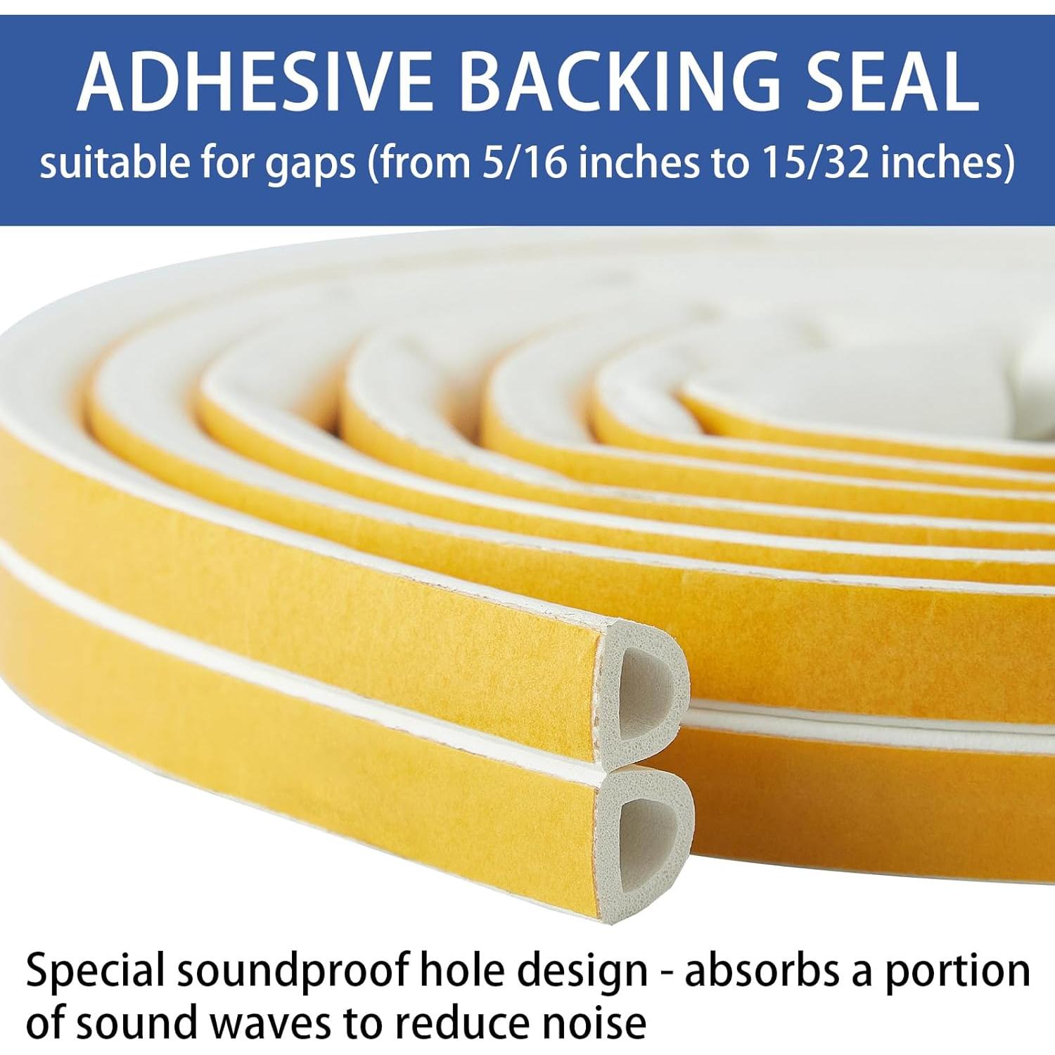 Sello de Aislamiento QDiShi 6m Blanco EPDM para Puertas y Ventanas