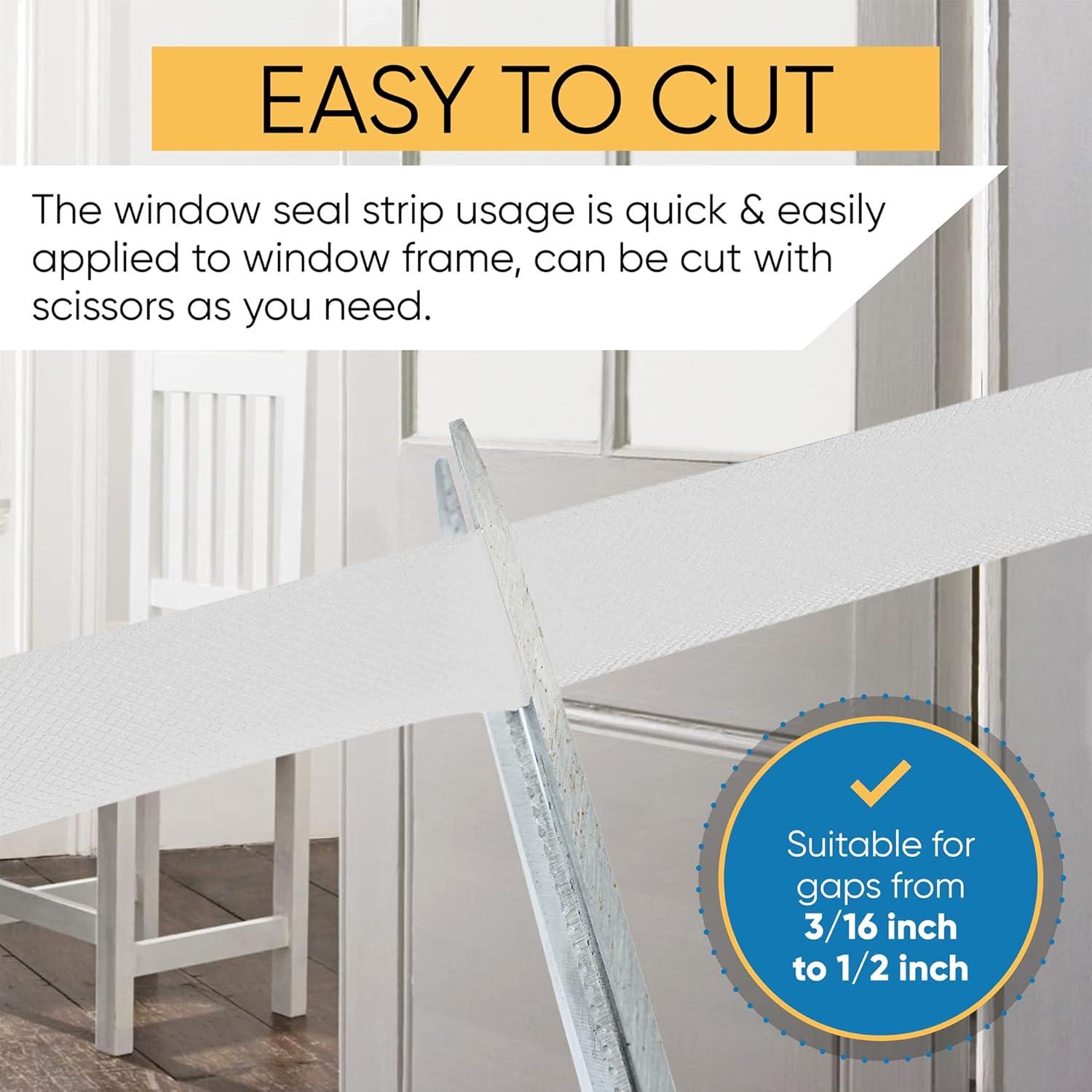 Tira de Sellado de Puerta Dualplex V Blanco 40 pies PVC