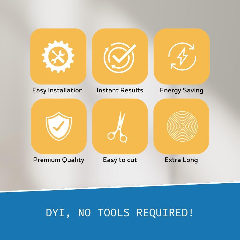 Tira de Sellado de Puerta Dualplex V Blanco 40 pies PVC