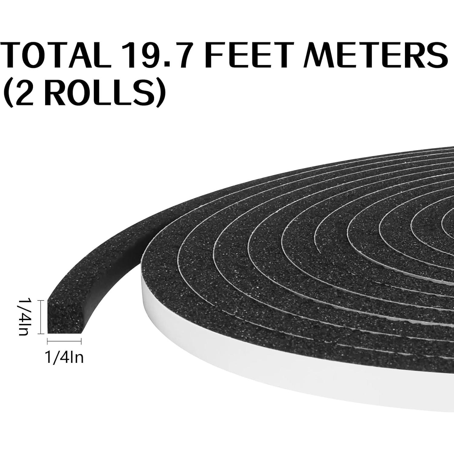 Cinta de Aislamiento de Espuma Neopreno Storystore 6.35mm x 6.35mm x 6m