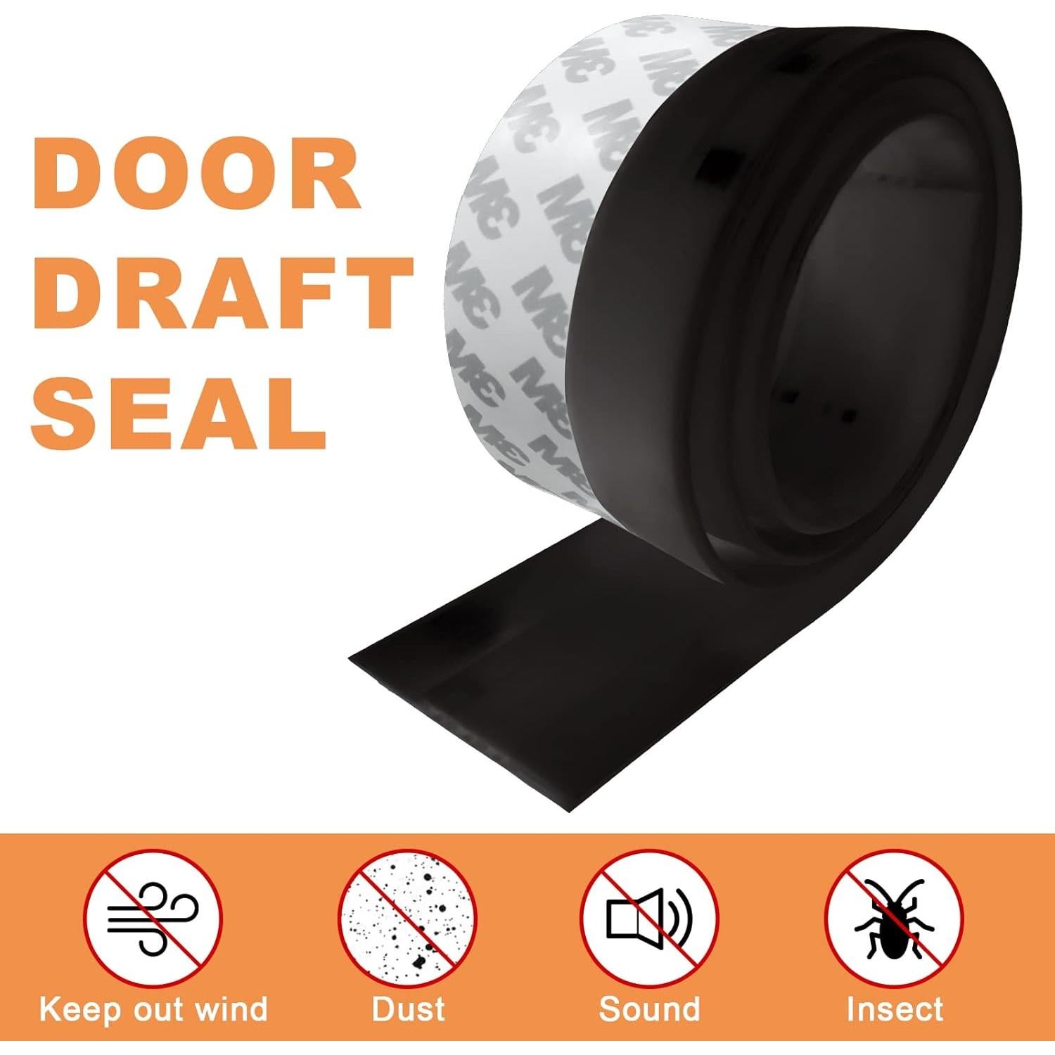 Tapón de Corrientes de Aire Pehoto 99 cm Negro Aislante