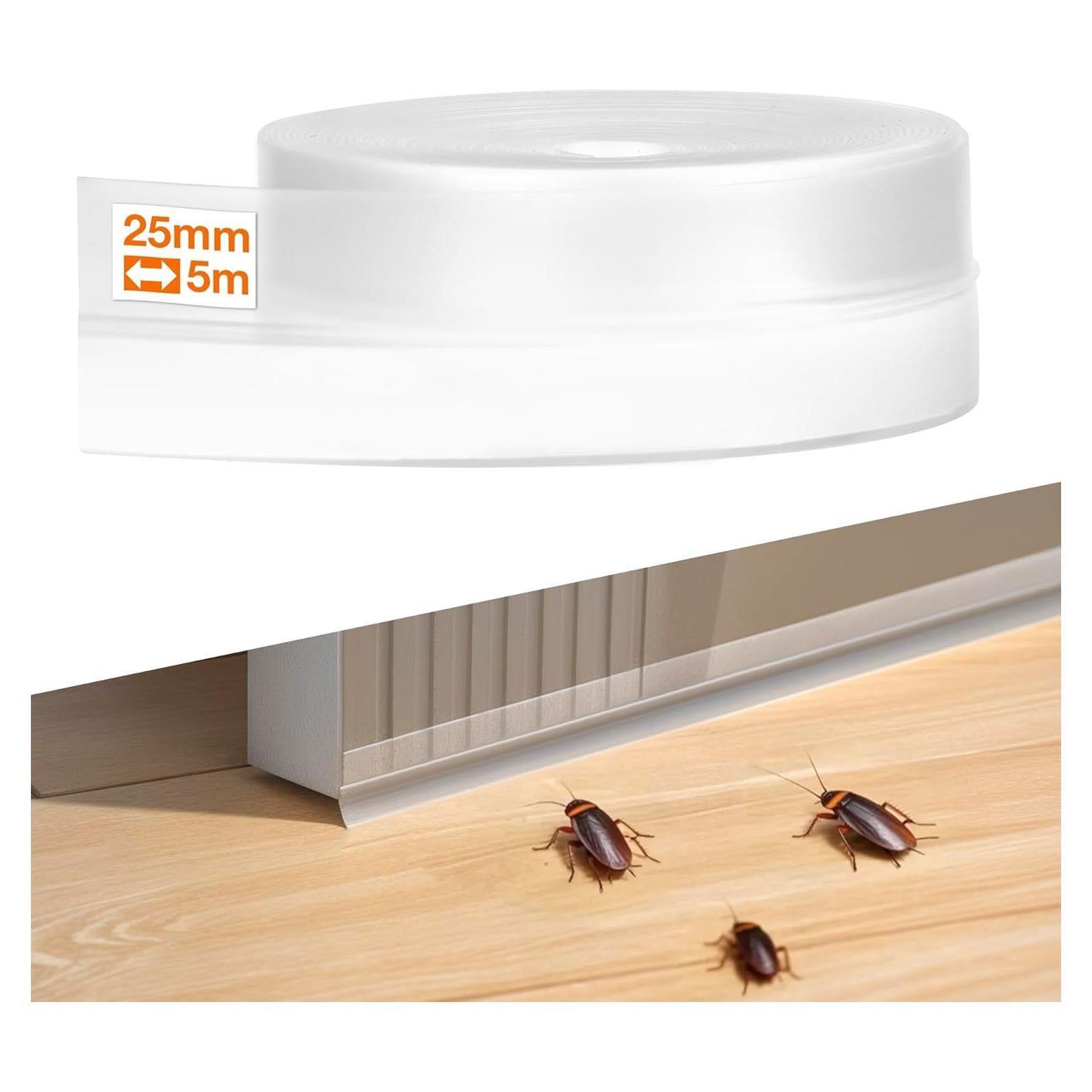 Sellador de Puerta de Silicona RECAPS 25mm x 5m Transparente