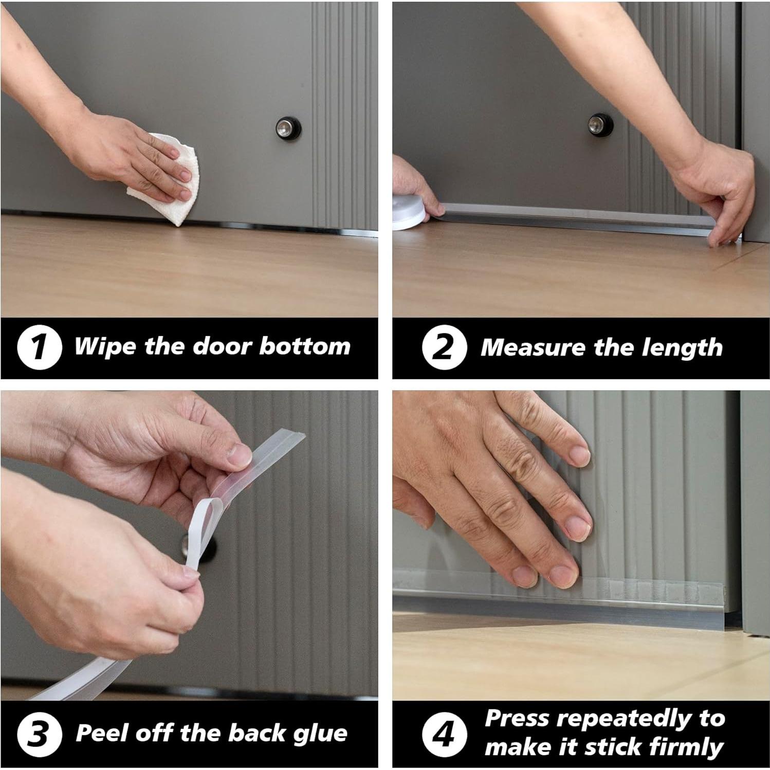 Sellador de Puerta de Silicona RECAPS 25mm x 5m Transparente