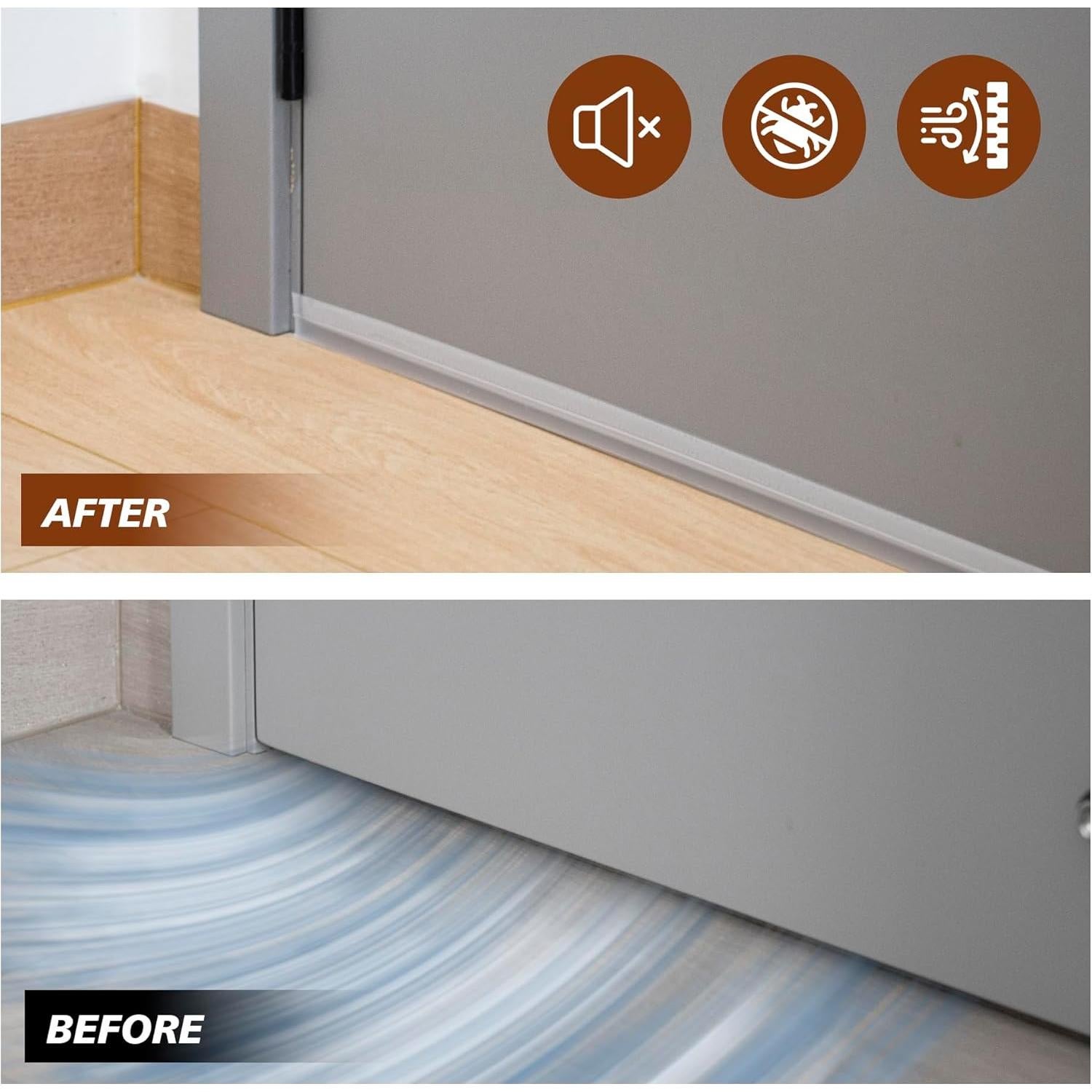 Sellador de Puerta de Silicona RECAPS 25mm x 5m Transparente