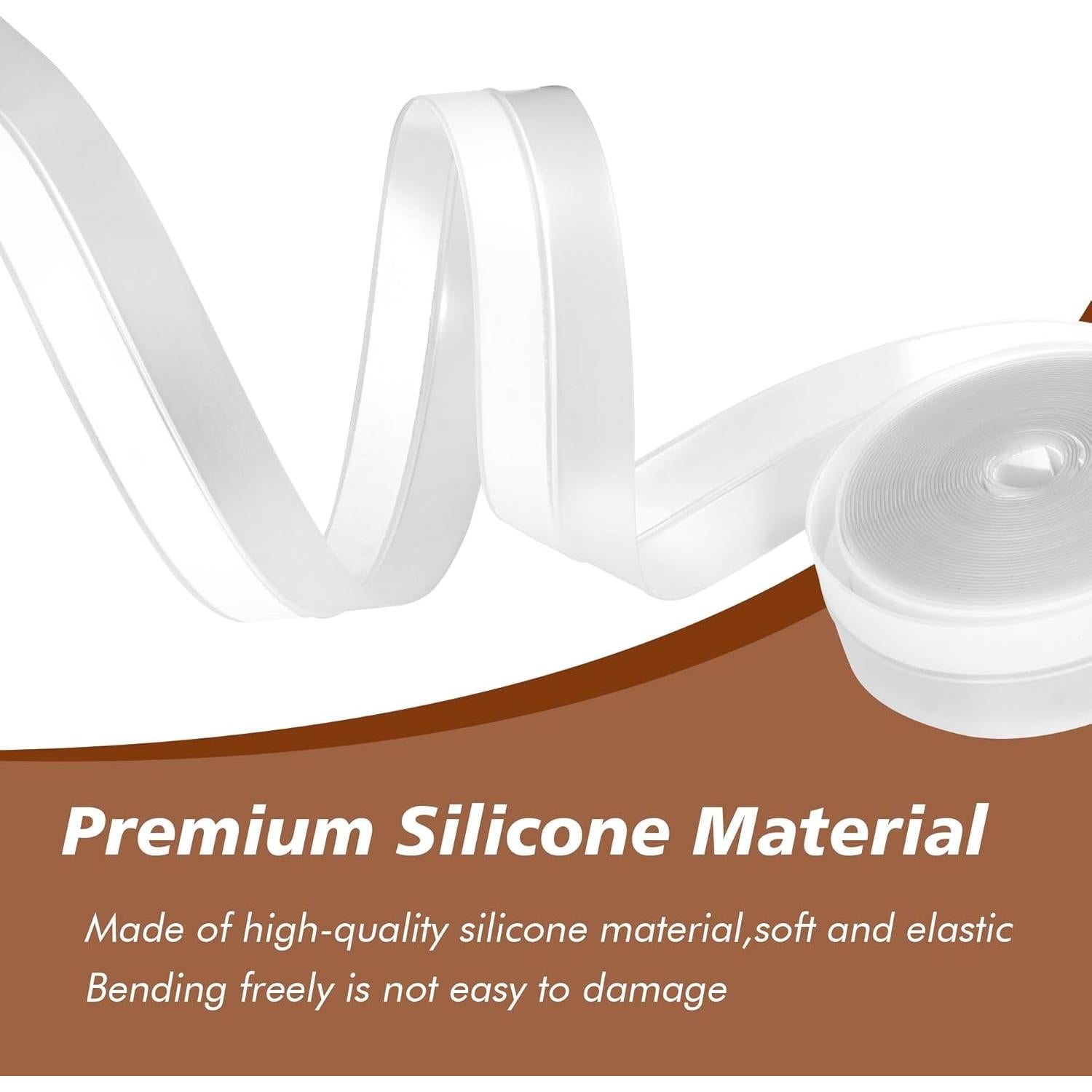 Sellador de Puerta de Silicona RECAPS 25mm x 5m Transparente