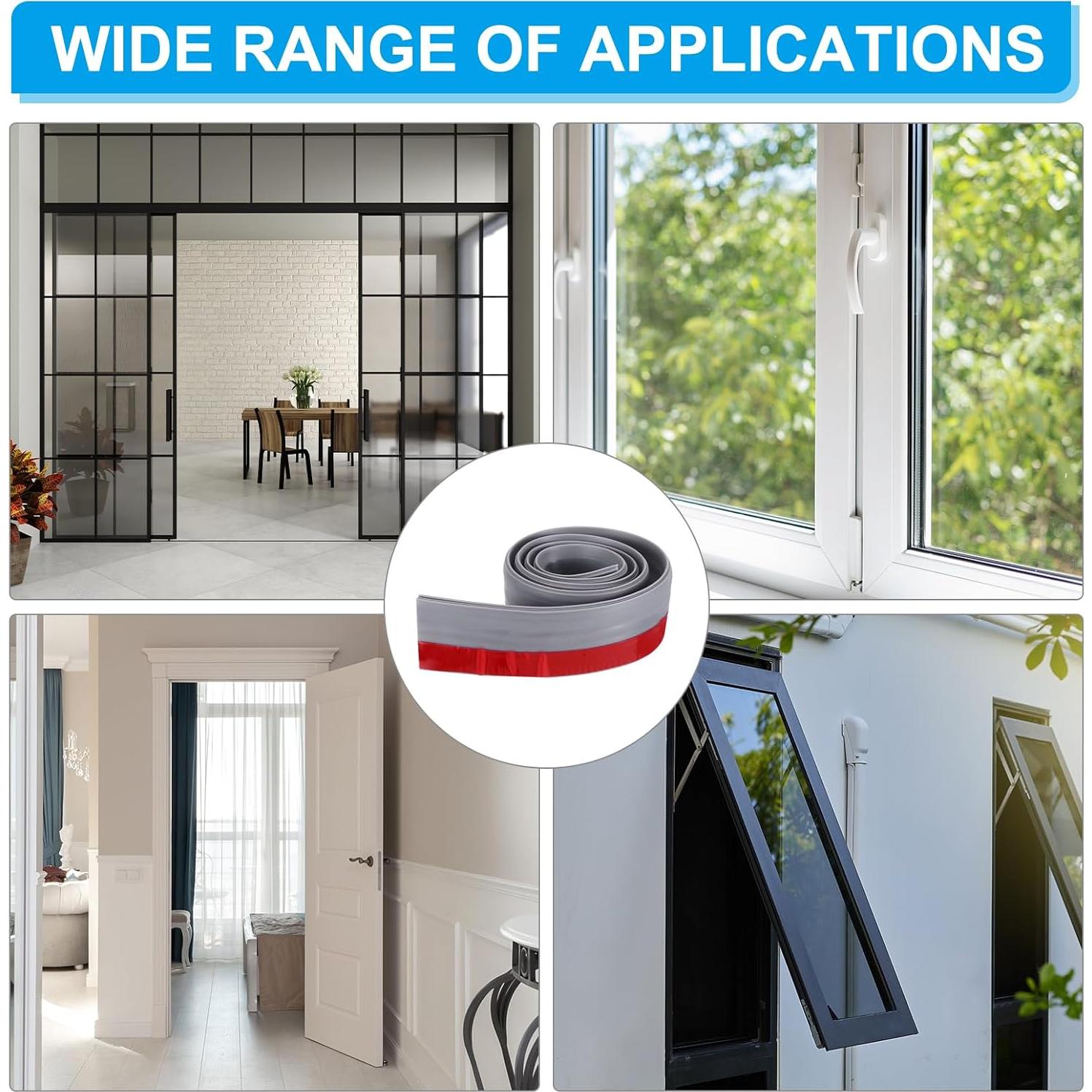 Tira de Sellado de Silicona PATIKIL 1M Gris 2 Piezas 5cm