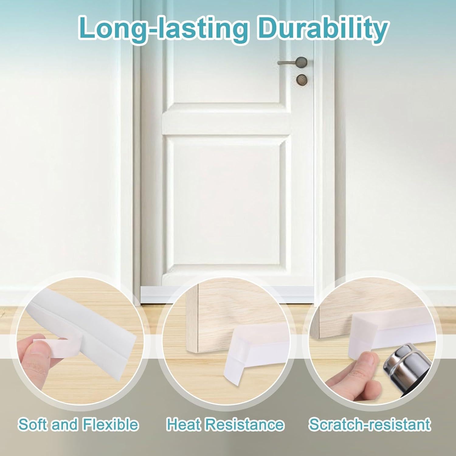 Tapón para Corrientes de Aire uxcell 800cm x 25mm Blanco