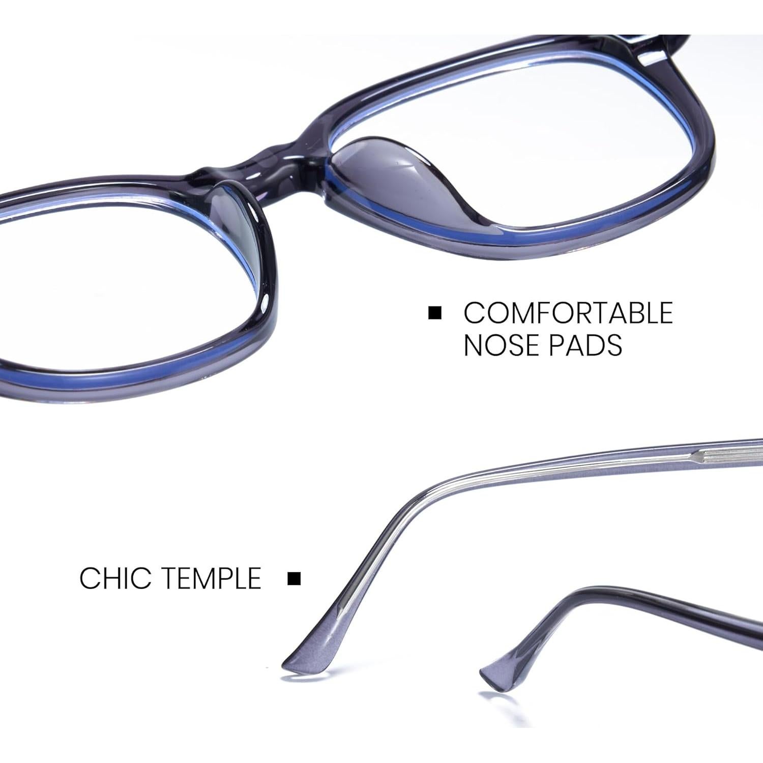 Gafas de Luz Azul Cyxus TR90 Gris Claro 8275 Anti Fatiga Ocular