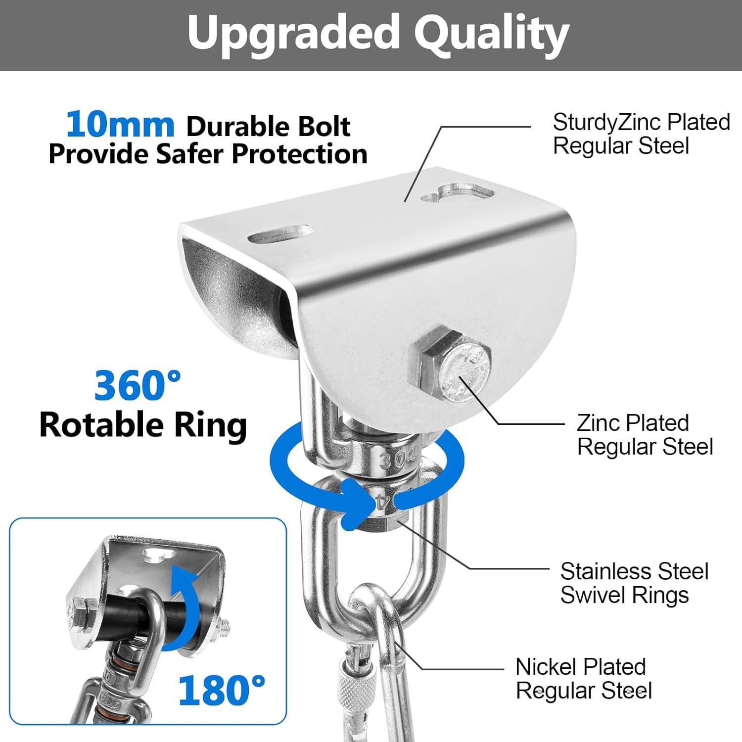 Soporte Giratorio para Bolsa Pesada Eapele - Montaje en Viga de Madera