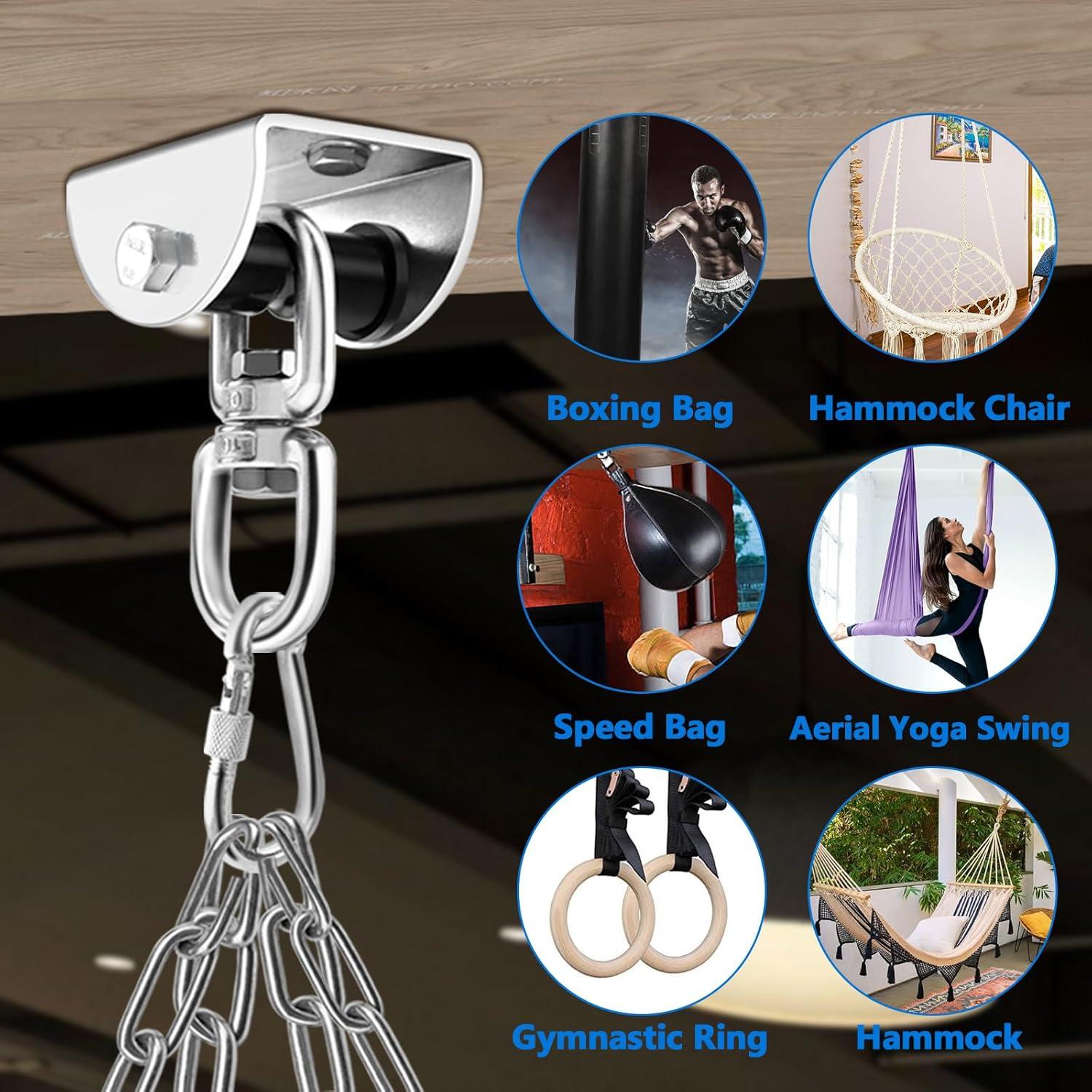 Soporte Giratorio para Bolsa Pesada Eapele - Montaje en Viga de Madera