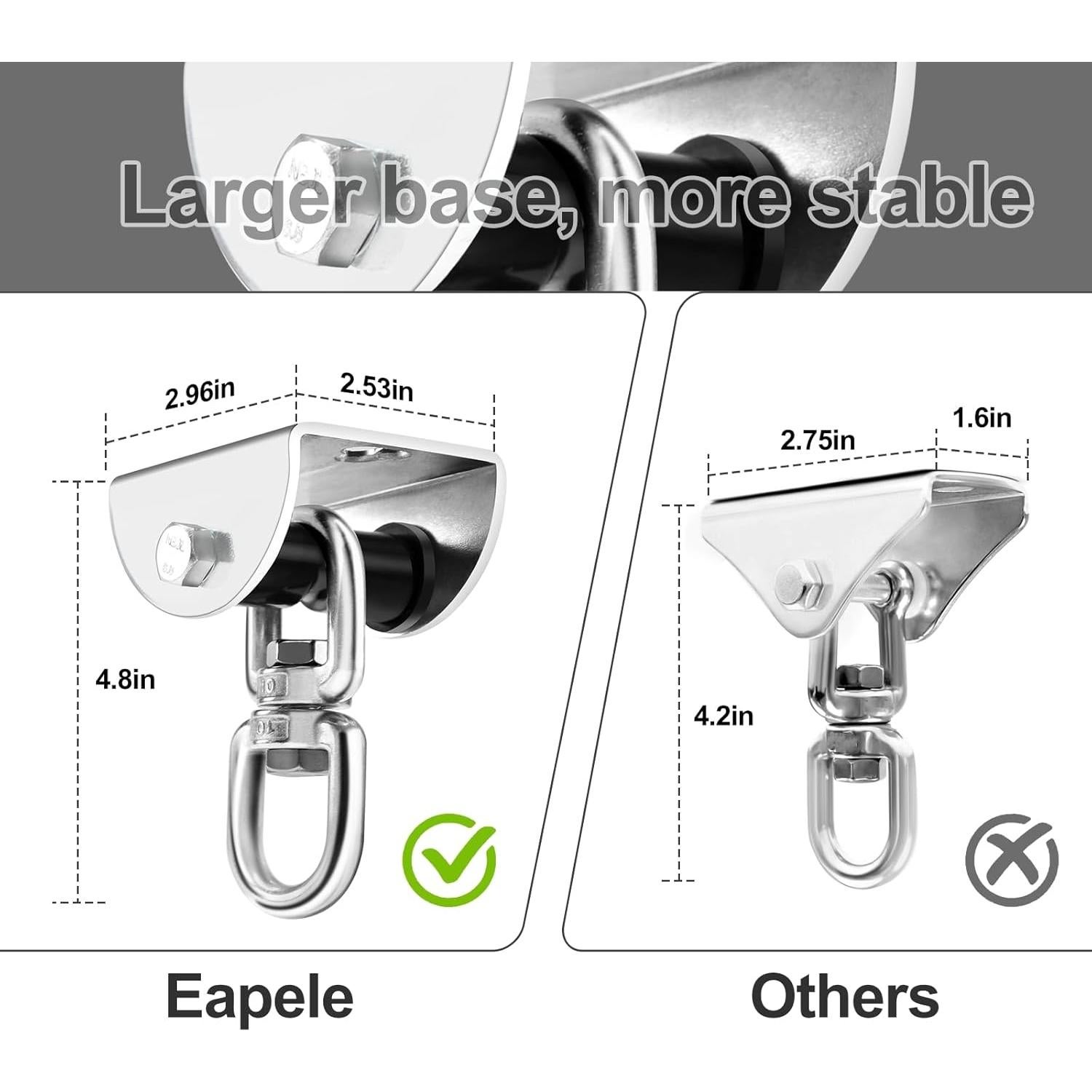 Soporte Giratorio para Bolsa Pesada Eapele - Montaje en Viga de Madera