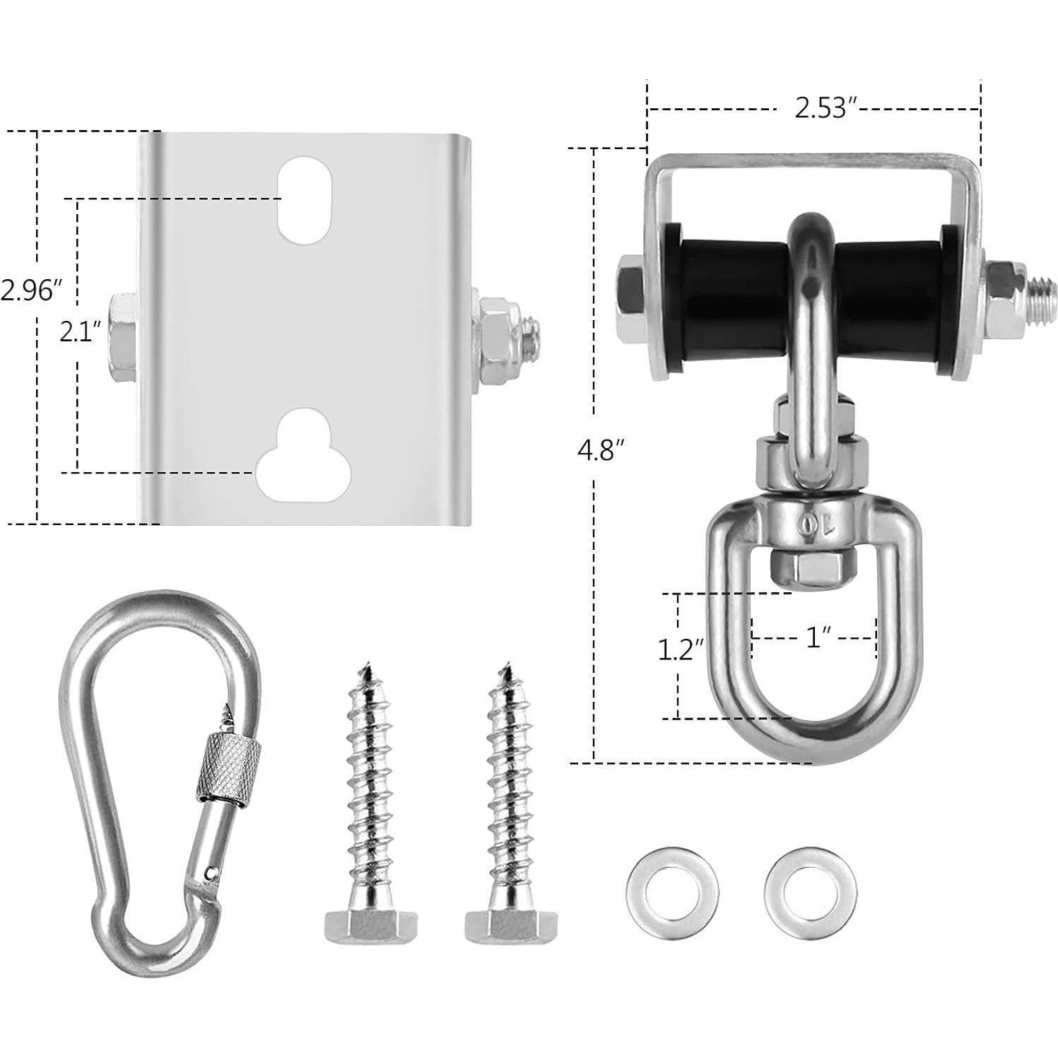Soporte Giratorio para Bolsa Pesada Eapele - Montaje en Viga de Madera