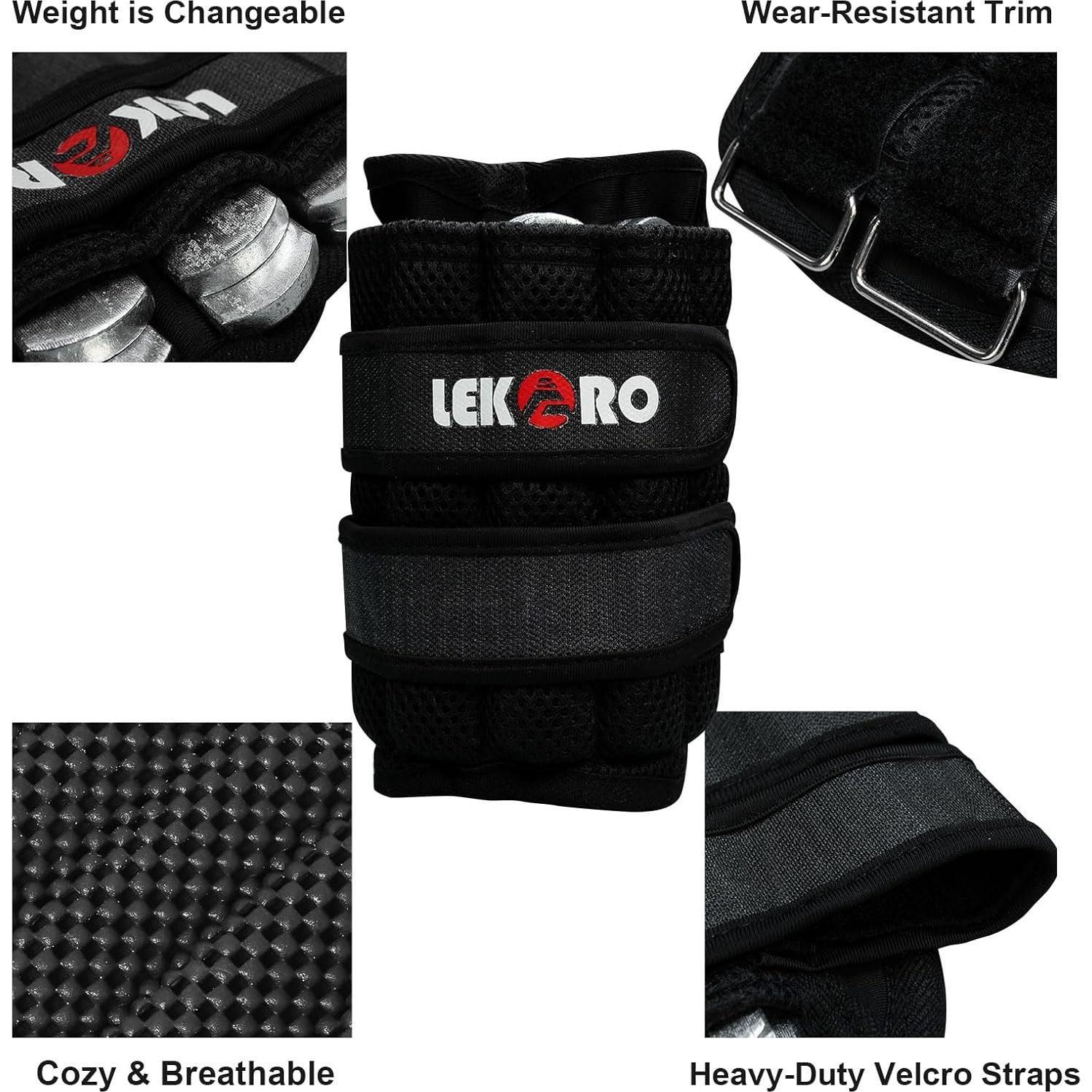 Pesas Ajustables para Tobillo y Muñeca LEKÄRO 4.99 kg