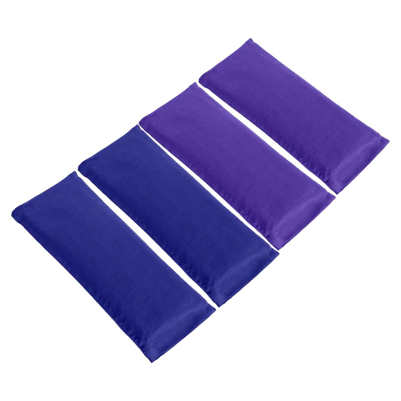 Cojines para Ojos de Satén 4 Piezas - Semillas de Lino - Relajación