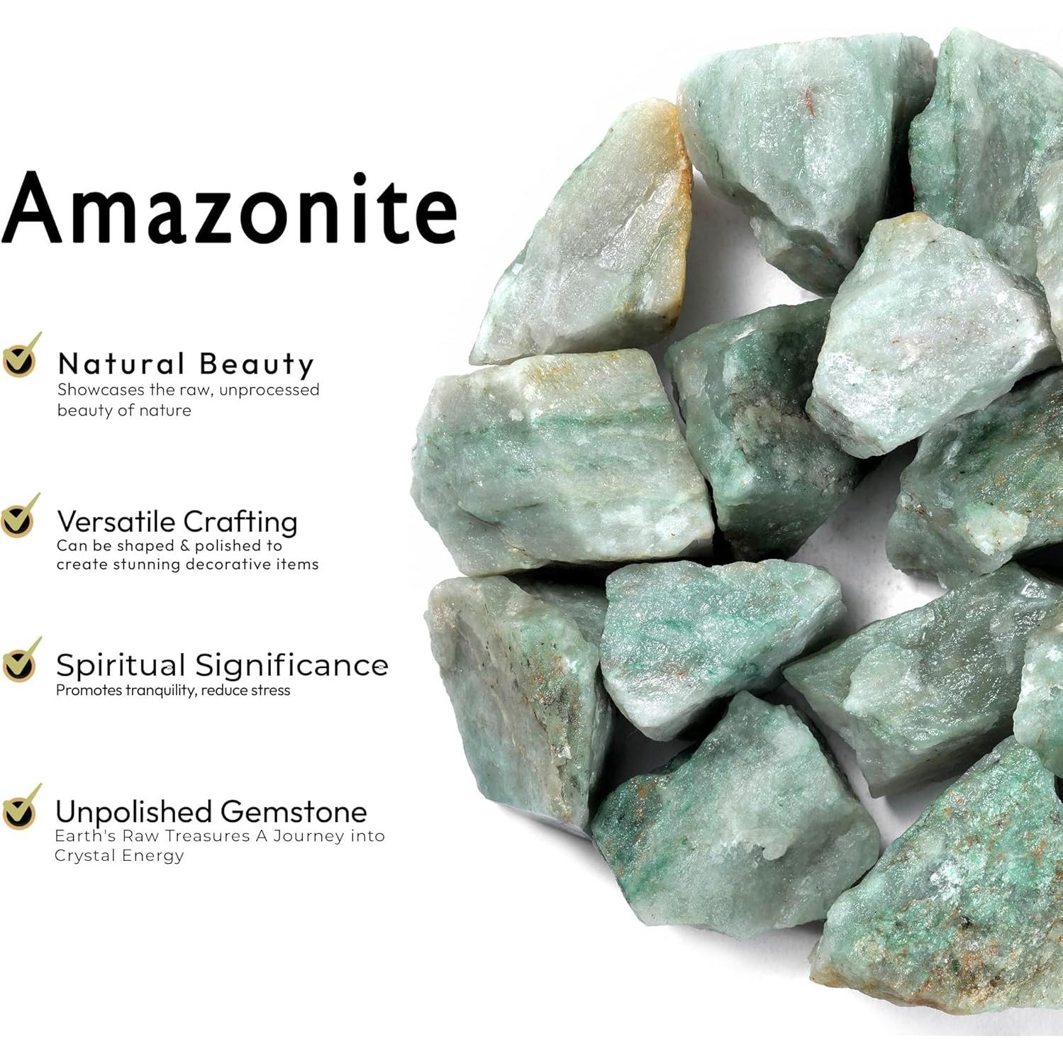 Cristales en Bruto de Amazonita 1/2lb - PYOR, Gemas Curativas