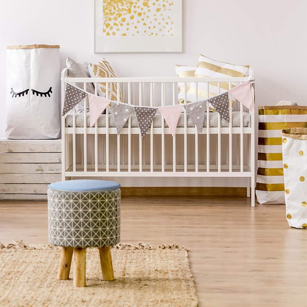 Cojines Redondos Antideslizantes Tiita 33 cm Rayas Grises - 2 Unidades