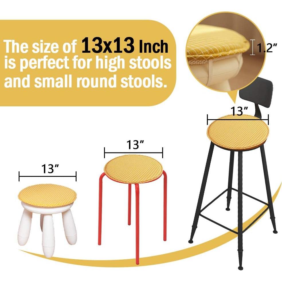 Cojines Redondos Antideslizantes Tiita 33 cm Rayas Grises - 2 Unidades