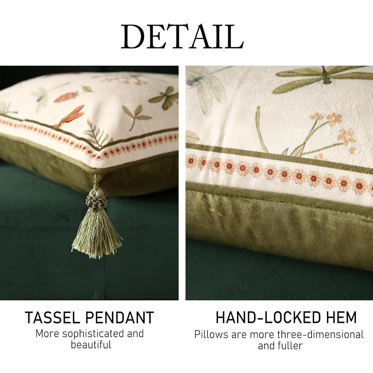 Funda de Cojín Cuadrada ISAENNE 45x45 cm Pack de 2 Verde