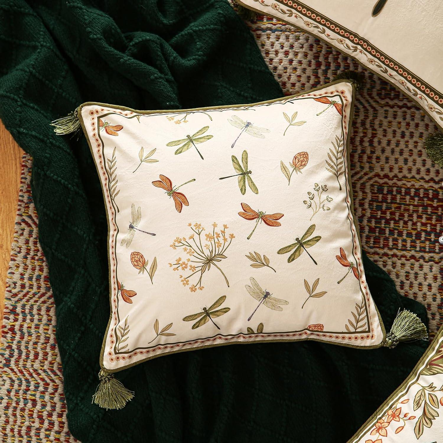 Funda de Cojín Cuadrada ISAENNE 45x45 cm Pack de 2 Verde