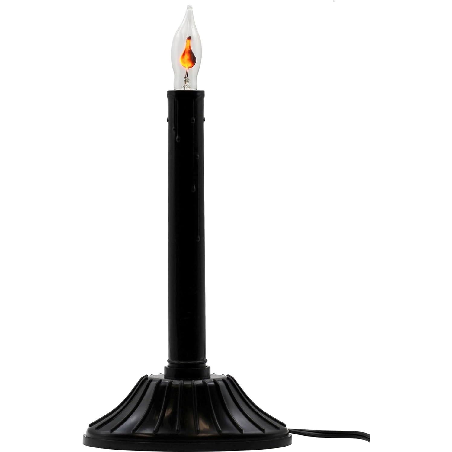 Lámpara de Vela Interior Parpadeante Negra Creative Hobbies 24cm