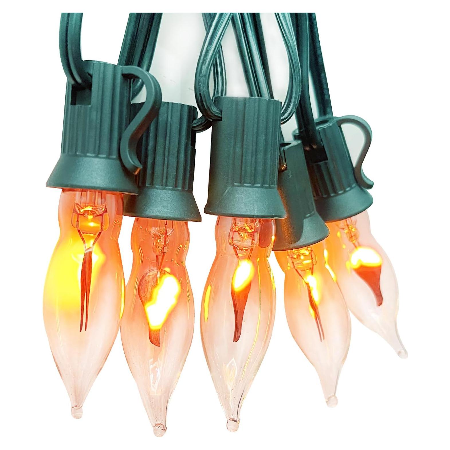 Luces de Cuerda Parpadeantes Goothy 3.05m C18 Verde 11 Bombillas