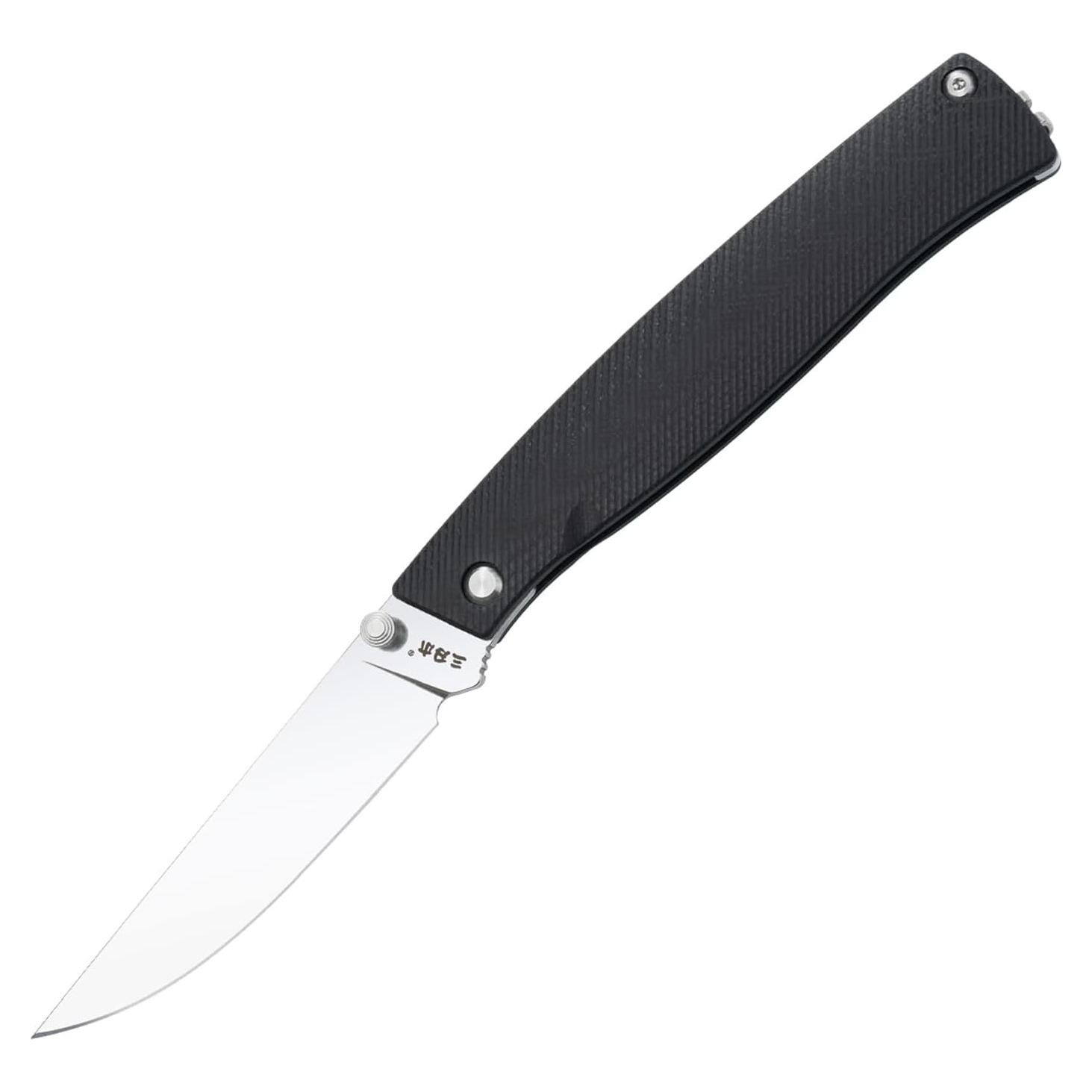 Cuchillo Plegable Sanrenmu 311L 80mm Acero 12C27 Mango G10 Negro