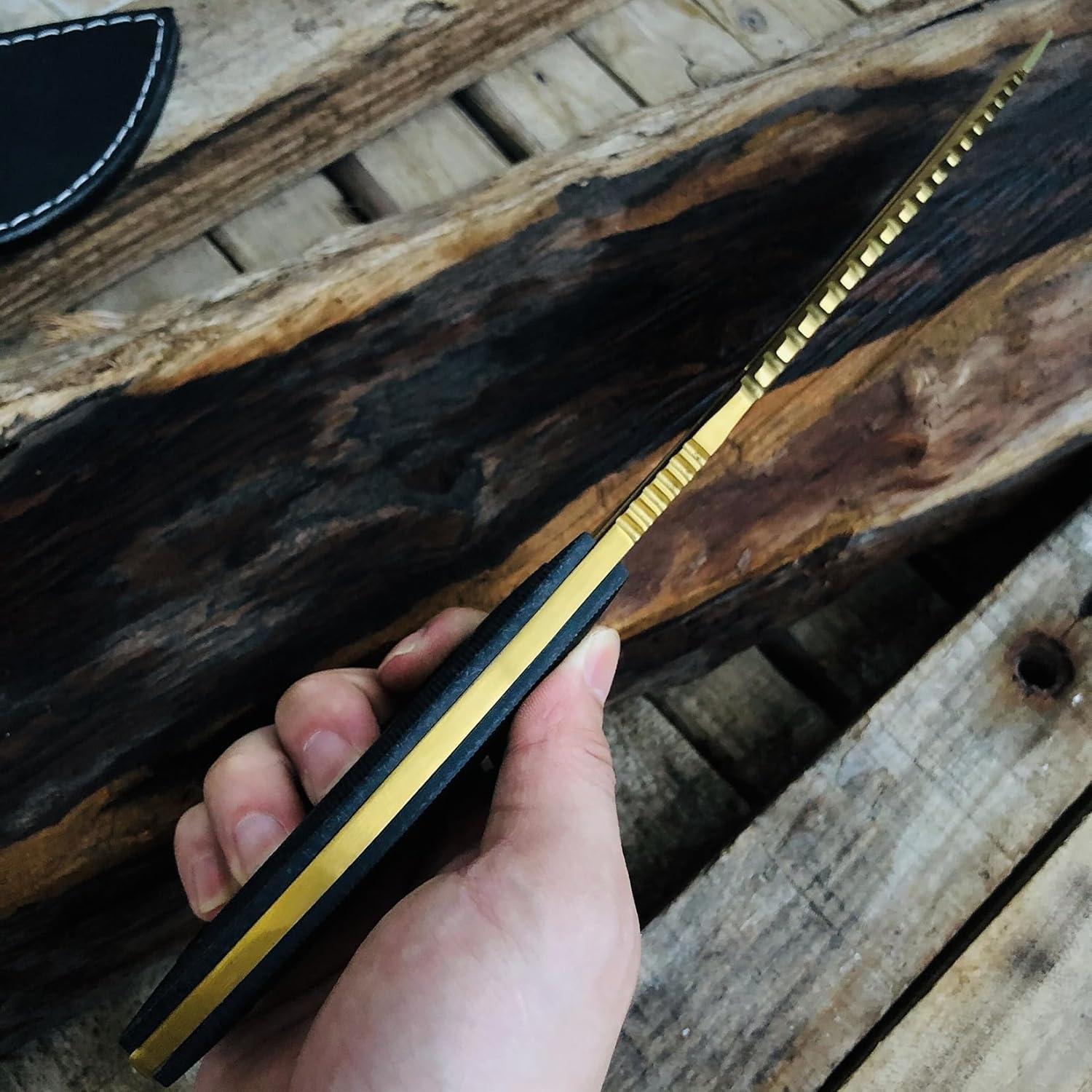 Cuchillo de Caza MADSABRE Kukri 34 cm Acero D2 Filo Serrado