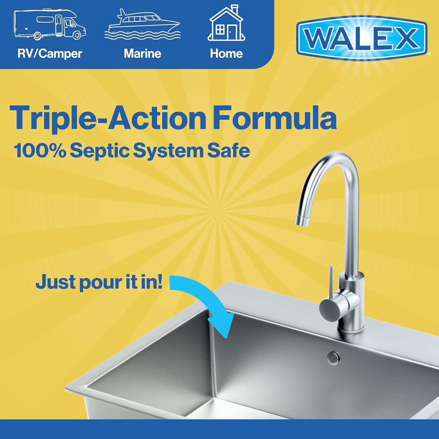 Desodorante Líquido Walex Elemonate 32oz para Agua Gris