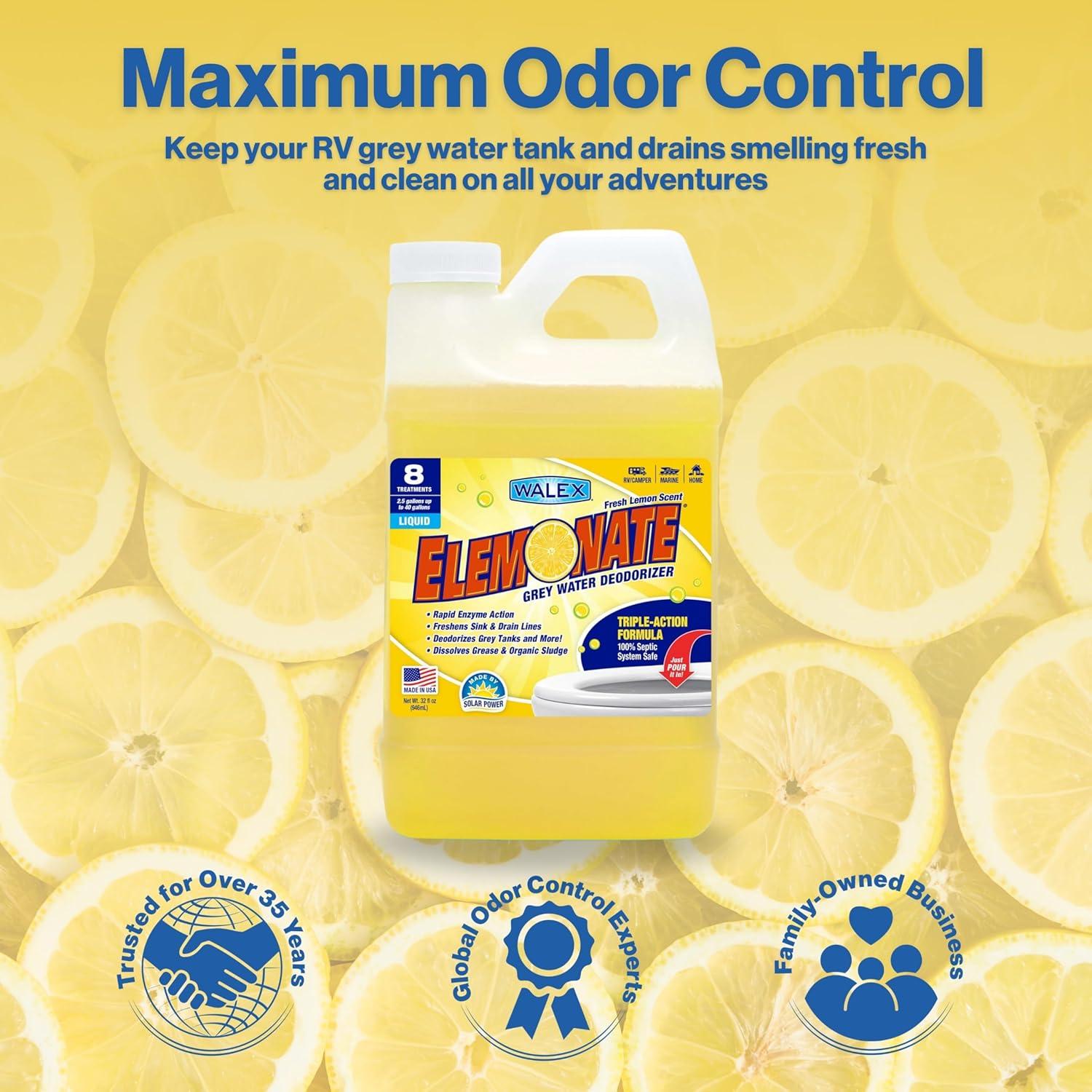 Desodorante Líquido Walex Elemonate 32oz para Agua Gris