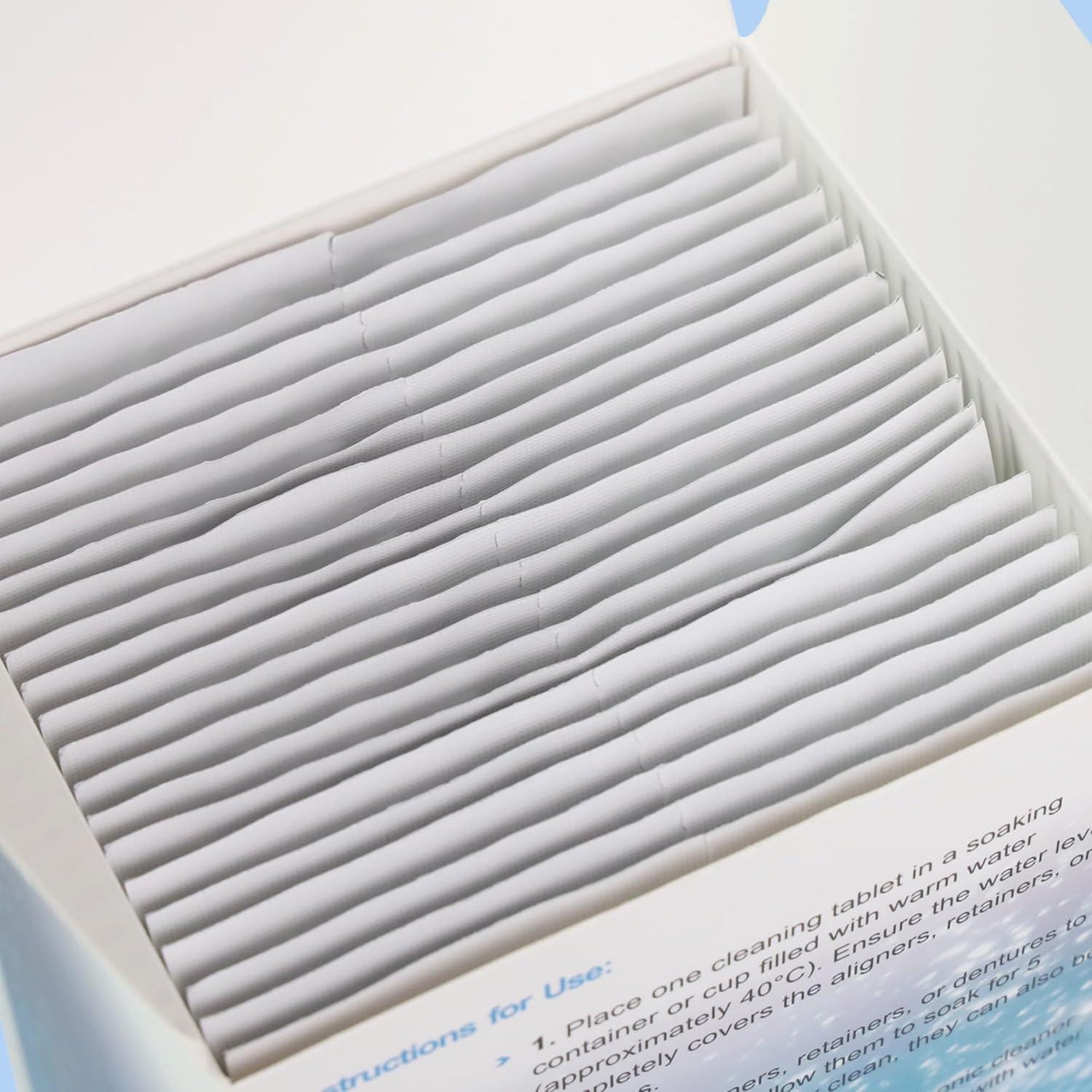 Tabletas Limpiadoras AlignerCo para Alineadores y Dentaduras - 120 Unidades