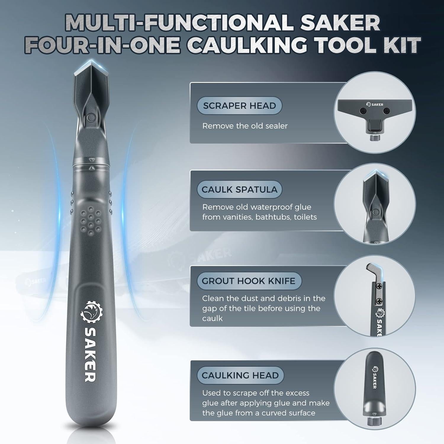 Kit de Herramientas para Sellado Saker 4 en 1 - Aluminio