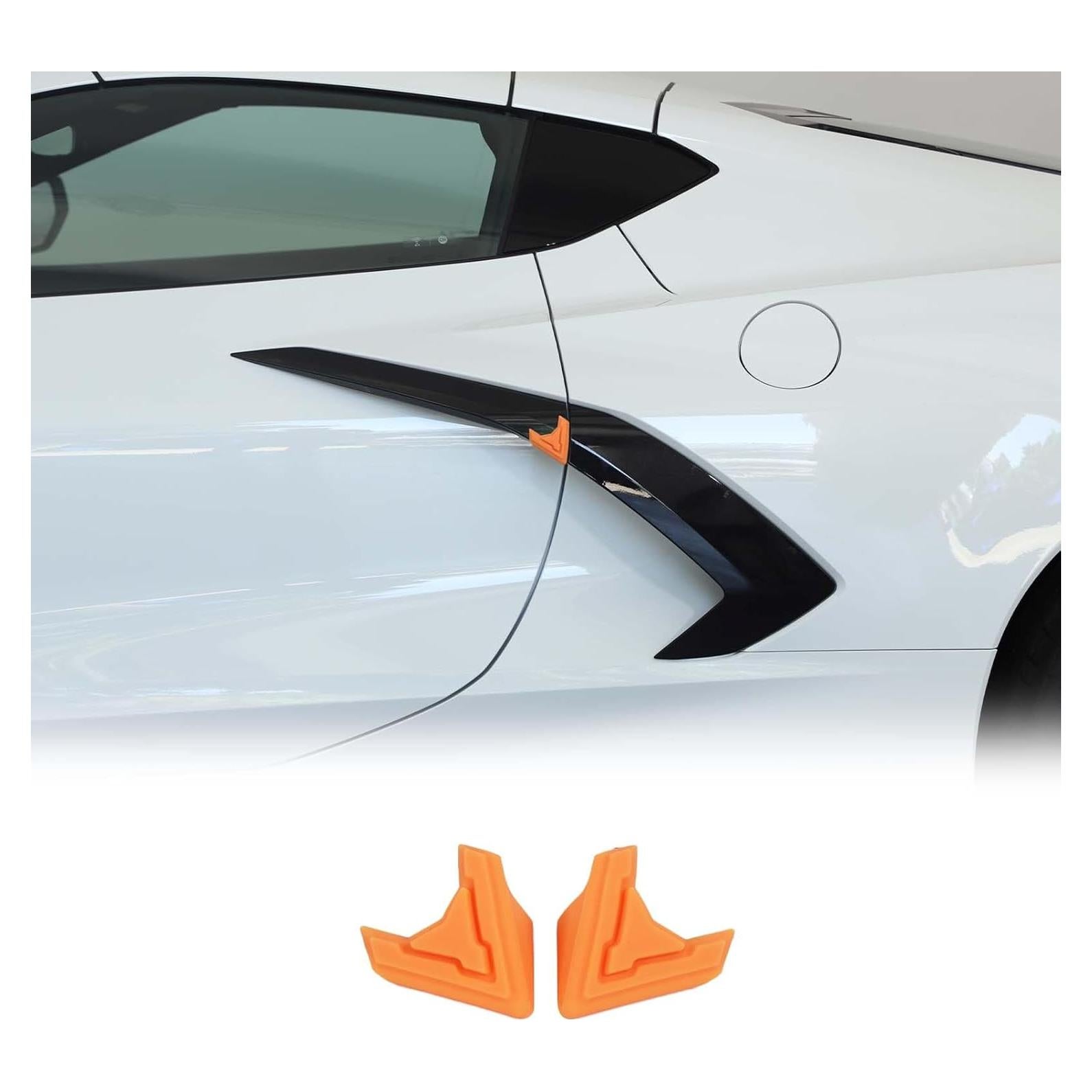 Protectores de Esquinas de Puerta Chevrolet Corvette C8 2020-2024 - Silicona Anticolisión (2PCS, Naranja)