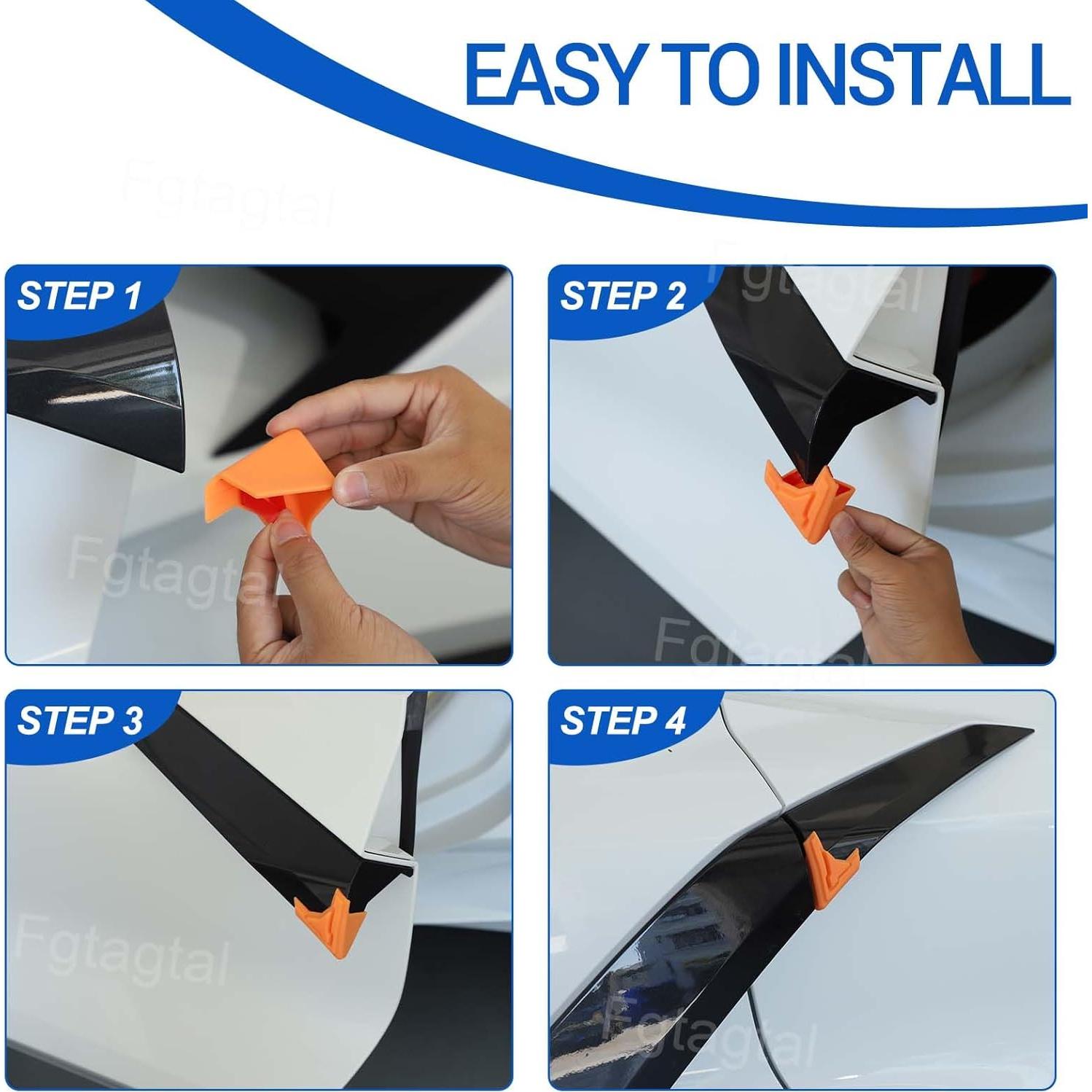 Protectores de Esquinas de Puerta Chevrolet Corvette C8 2020-2024 - Silicona Anticolisión (2PCS, Naranja)