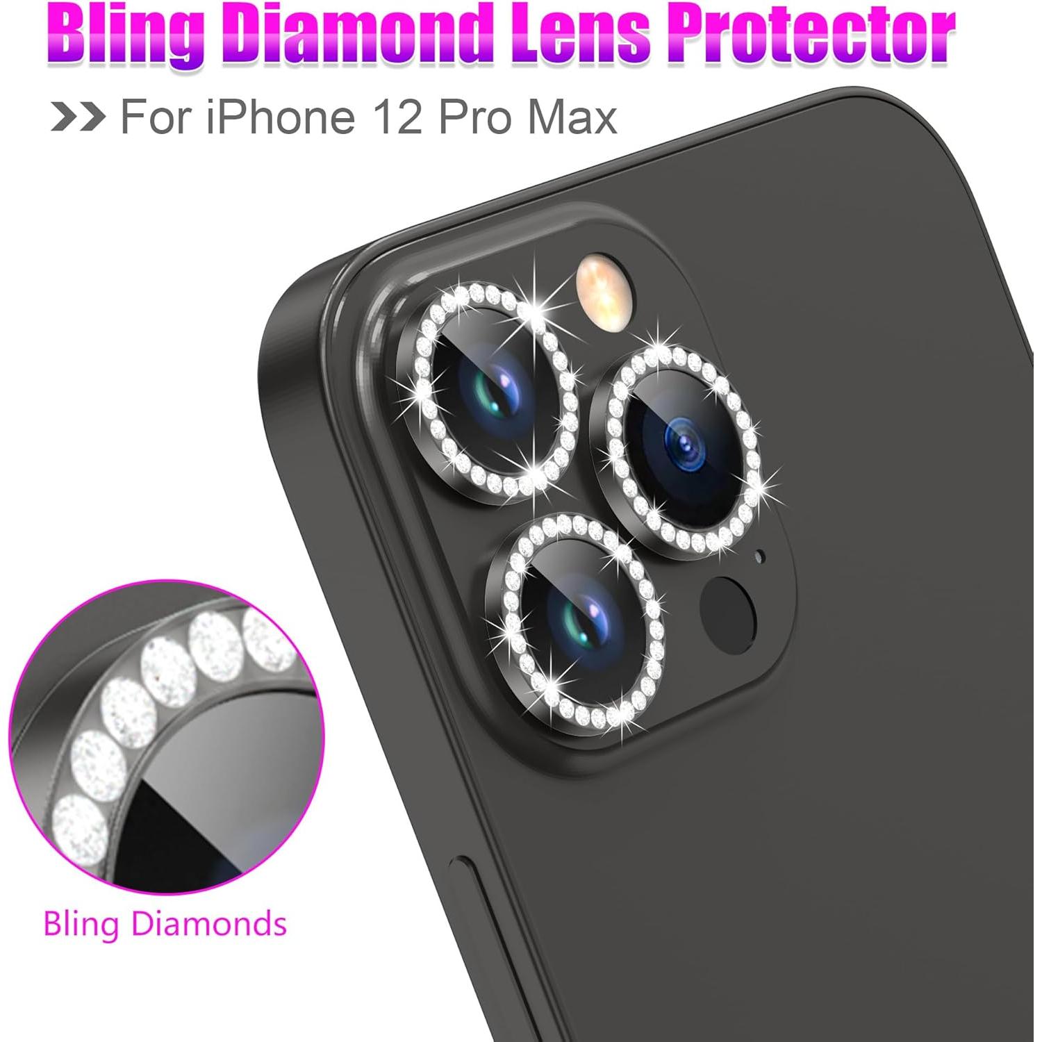 Protector de Lente de Cámara AGVEE para iPhone 12 Pro Max 9H