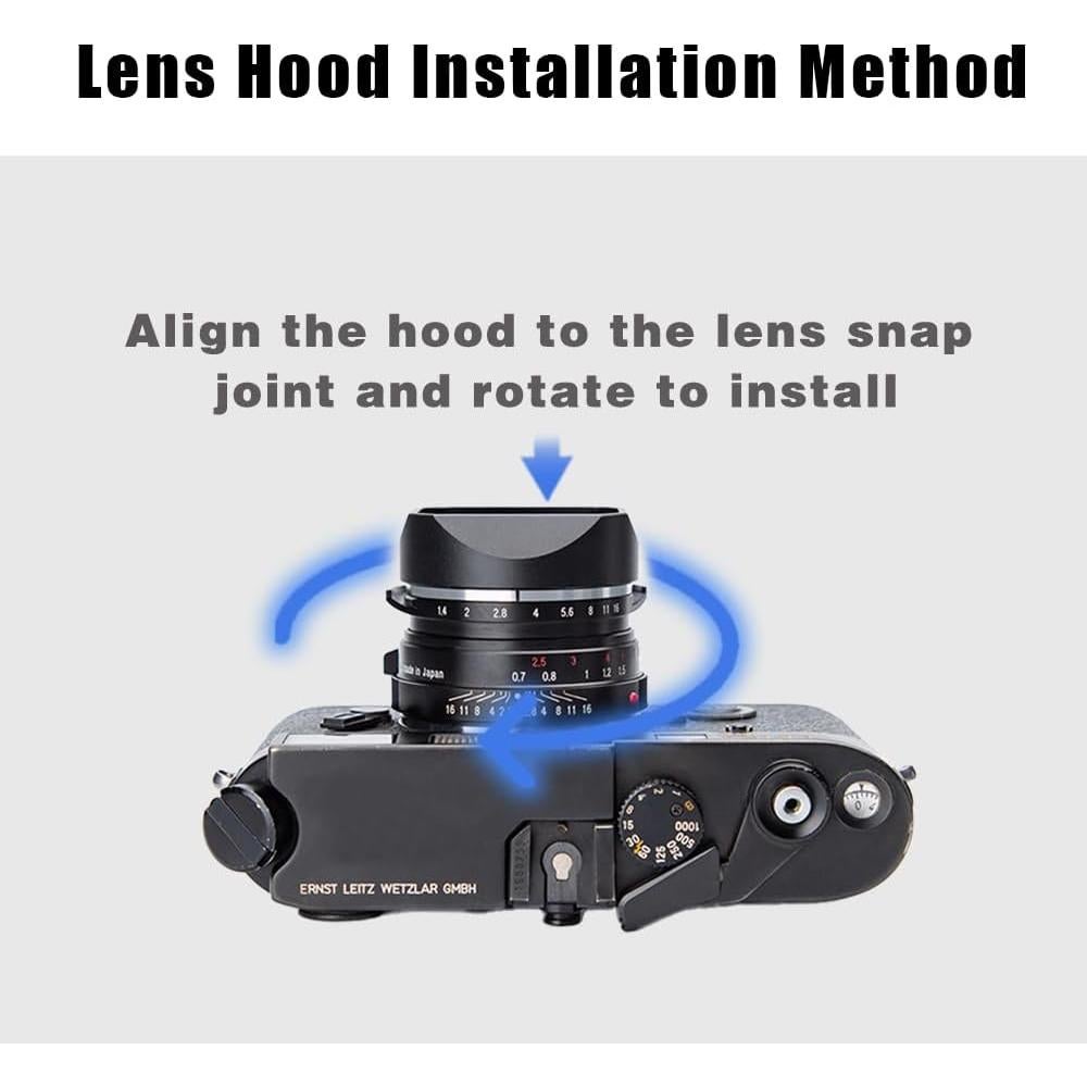 Capucha de lente cuadrada DBZZ para Voigtlander 35mm 40mm 50mm