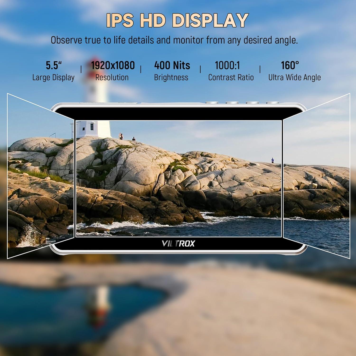 Monitor de Campo VILTROX DC-V1 5.5" Táctil 1920x1080 HDMI