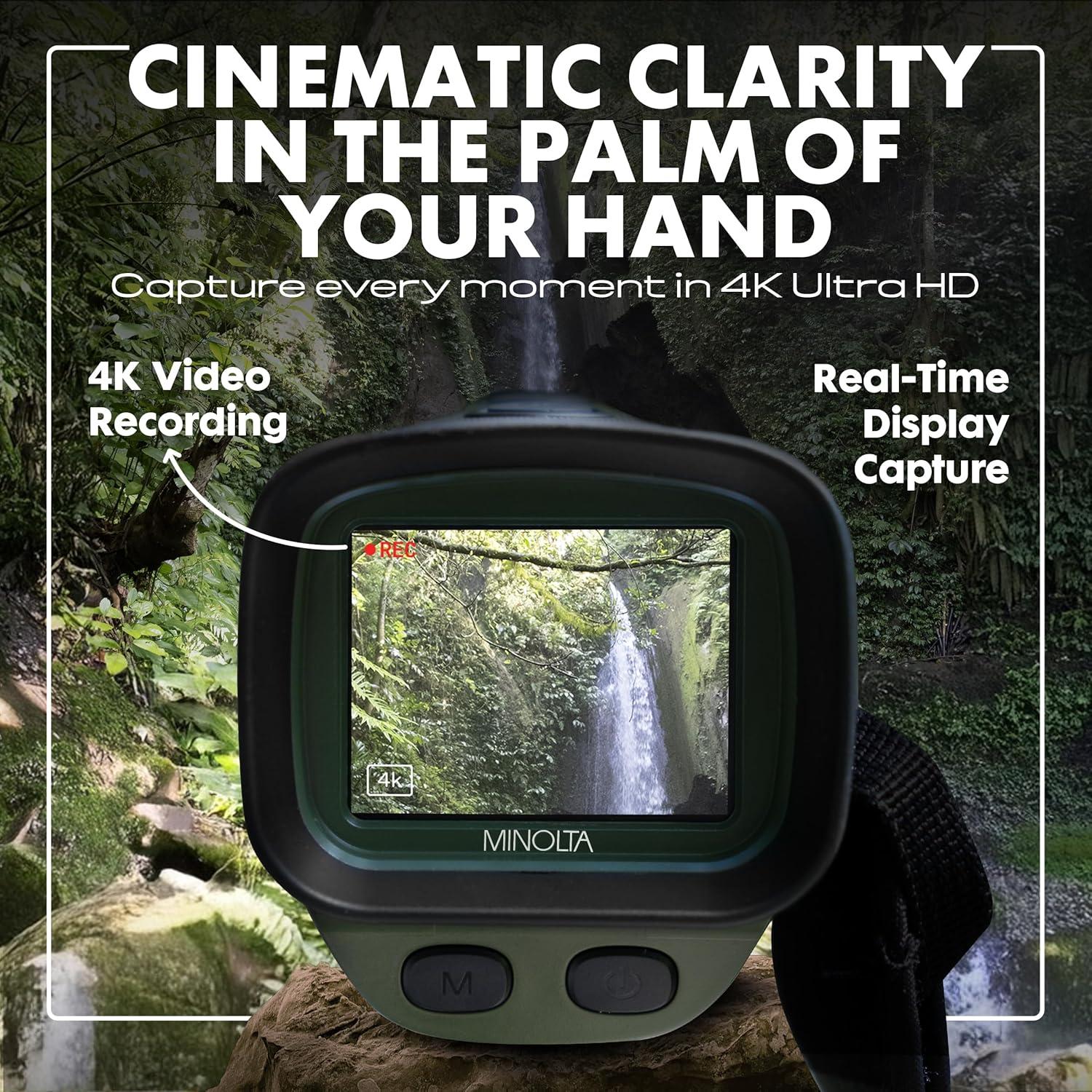 Monóculo Digital de Visión Nocturna Minolta 6x25 4K HD Negro