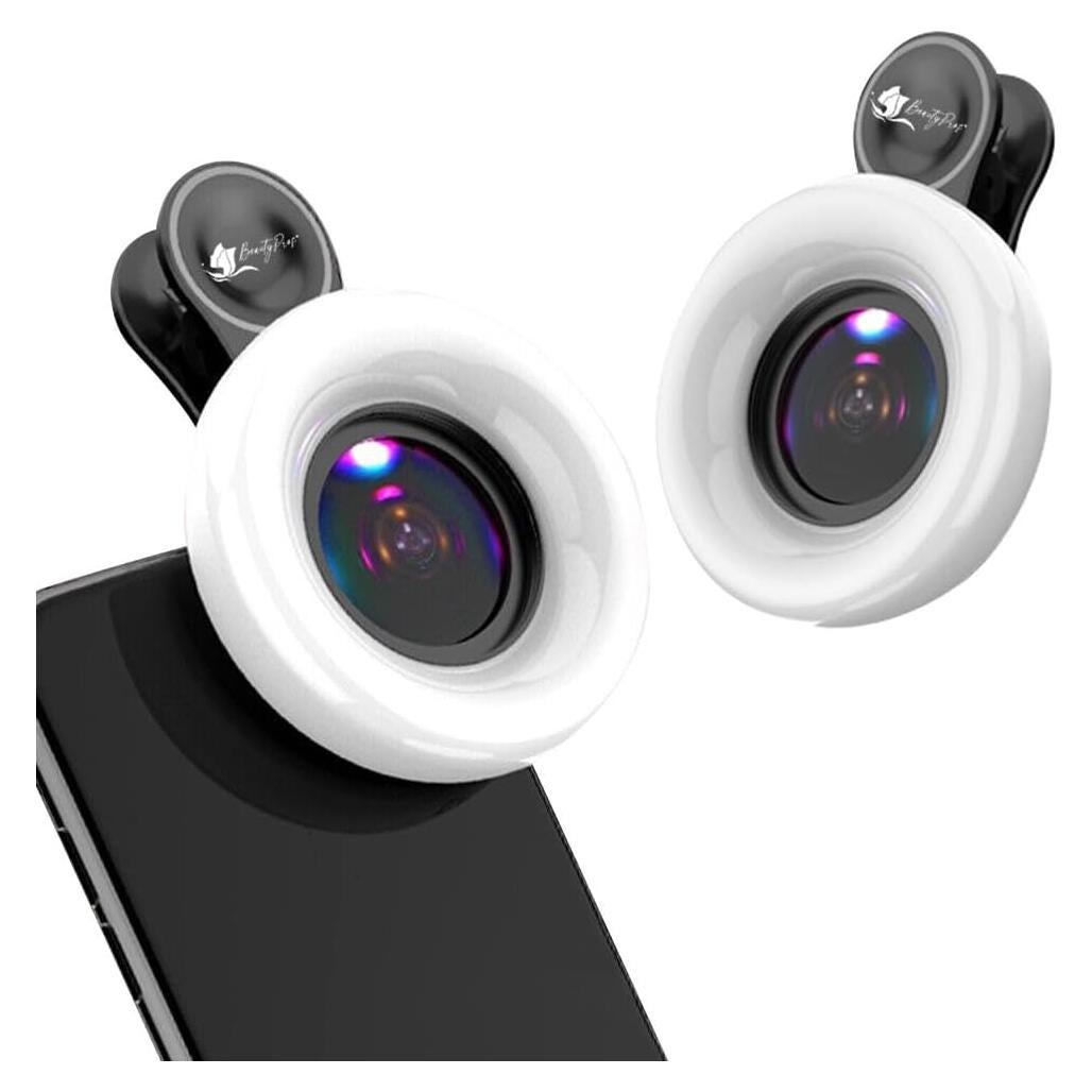 Lente Macro BeautyPros 15X con Luz LED Recargable para Smartphone