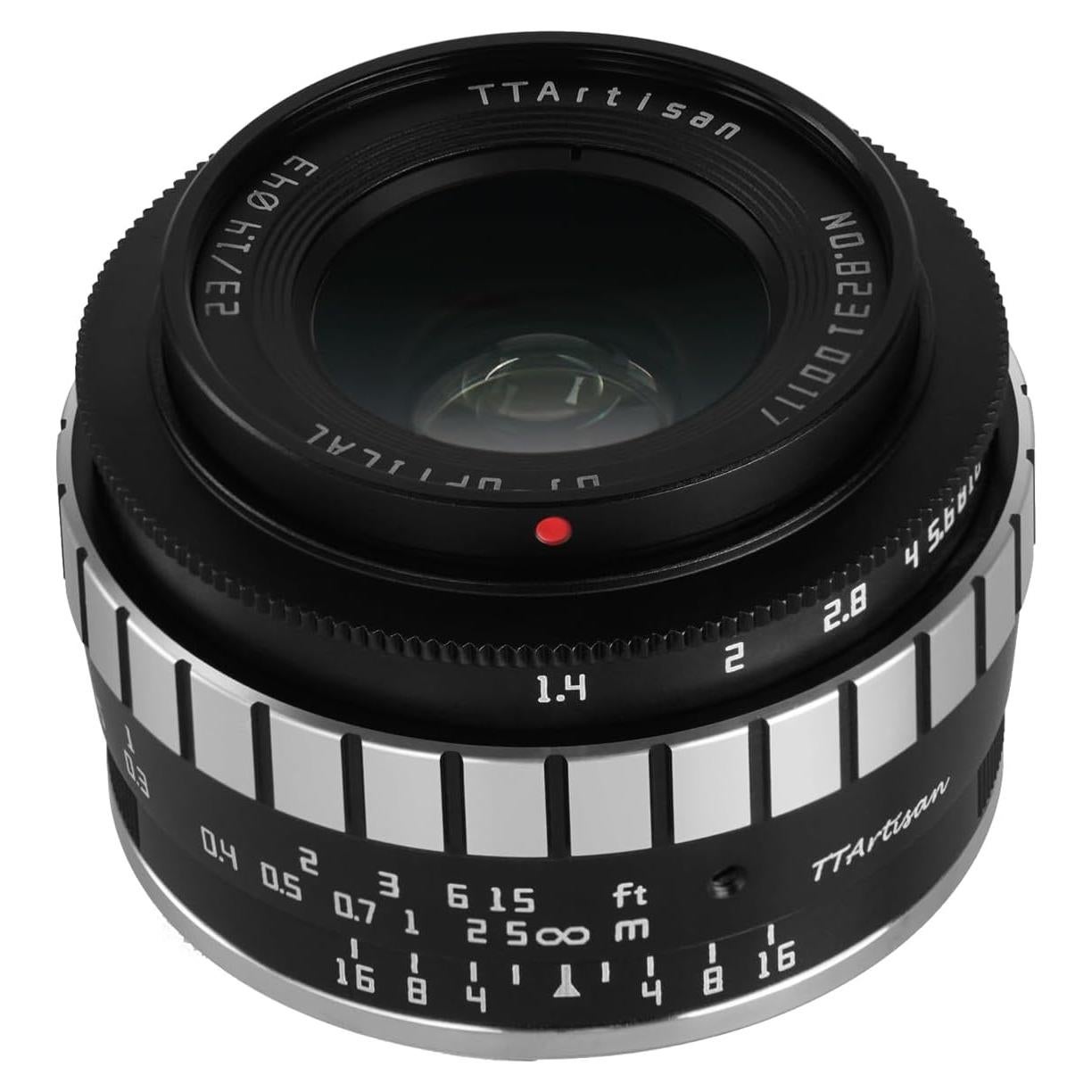 Lente TTArtisan 23mm F1.4 para Fuji X - Cuerpo Metálico Negro