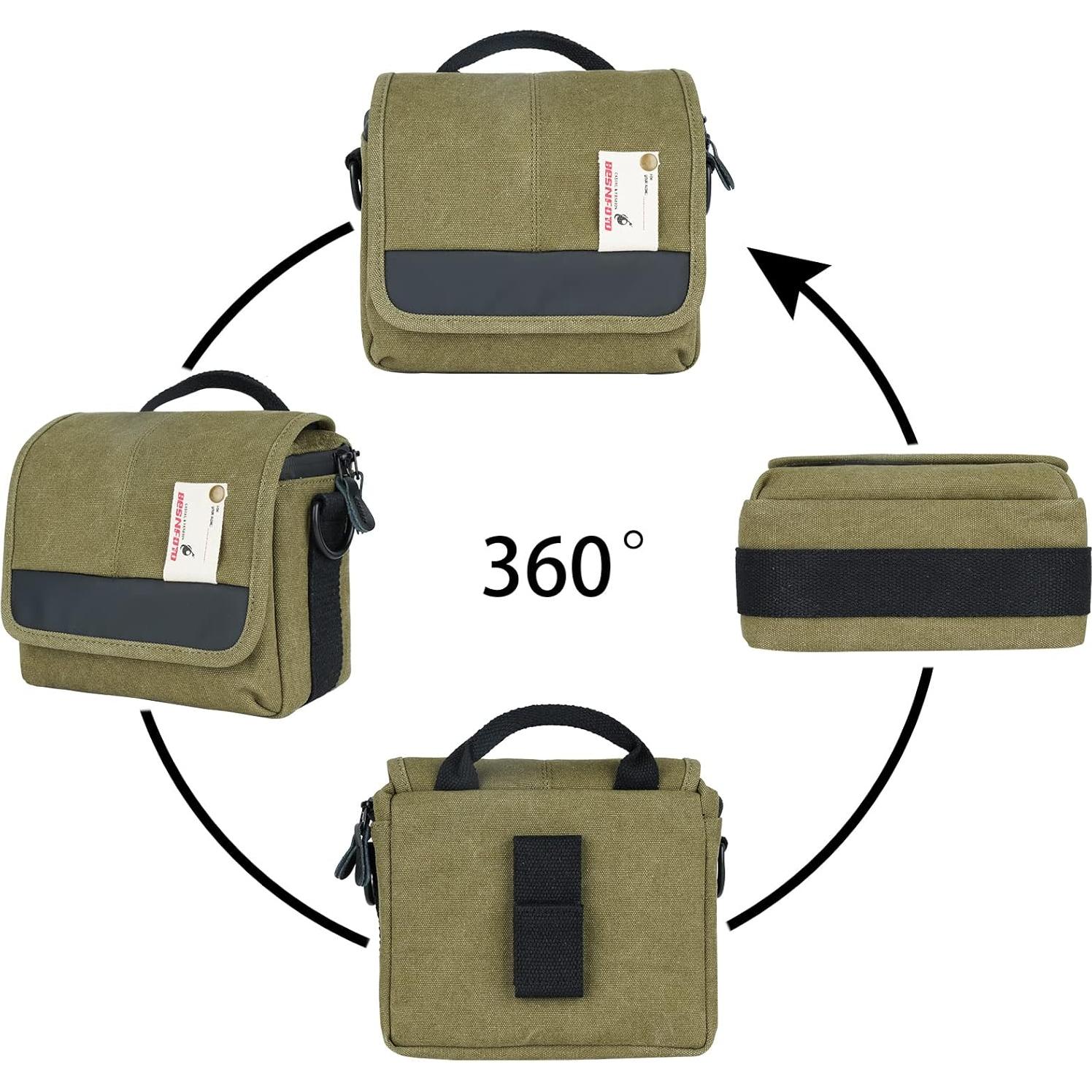 Bolsa de cámara Besnfoto BF-1015 pequeña impermeable verde