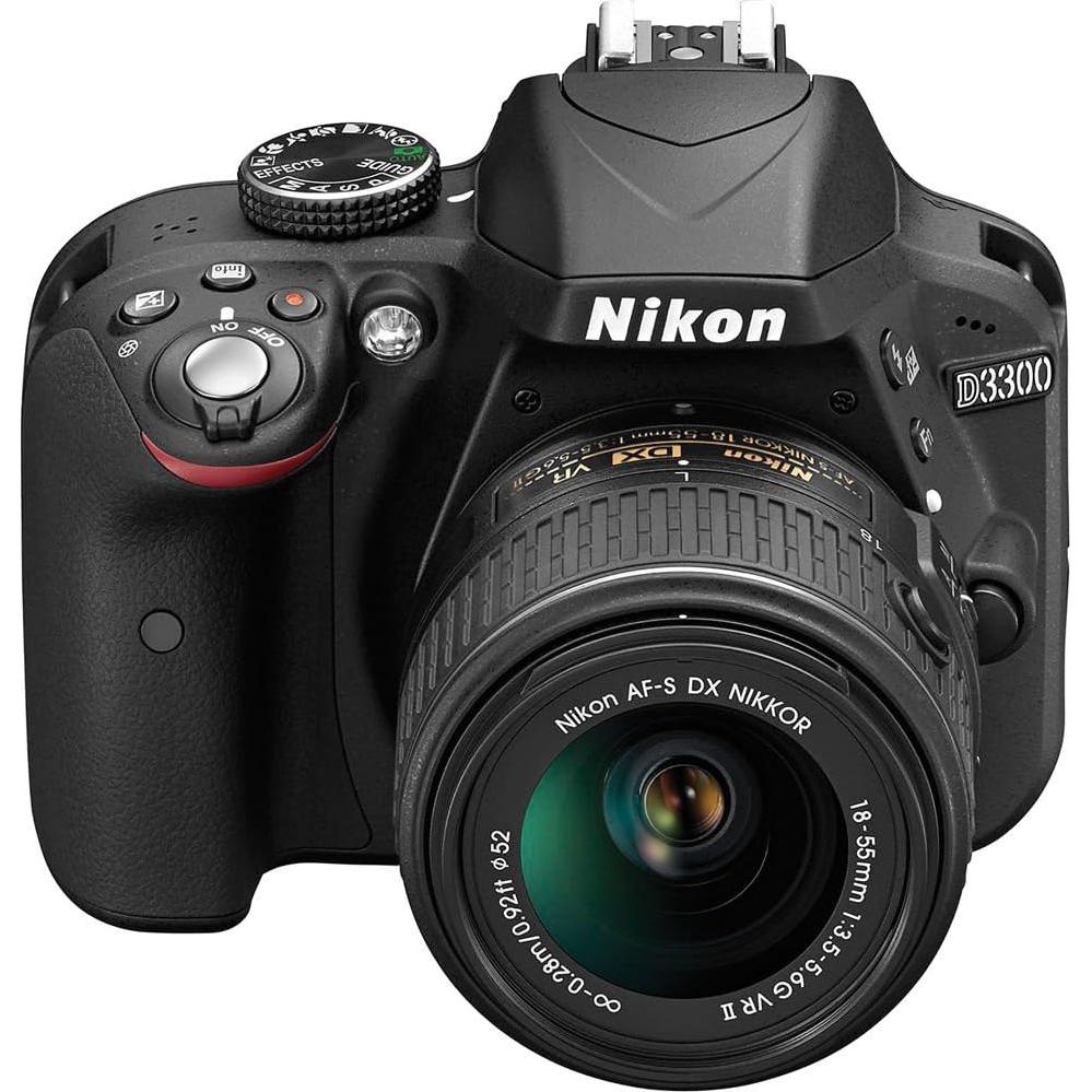 Nikon D3300 24.2 MP CMOS Digital SLR with Auto Focus-S DX Nikkor 18-55mm f/3.5-5.6G VR II Zoom Lens (Black)