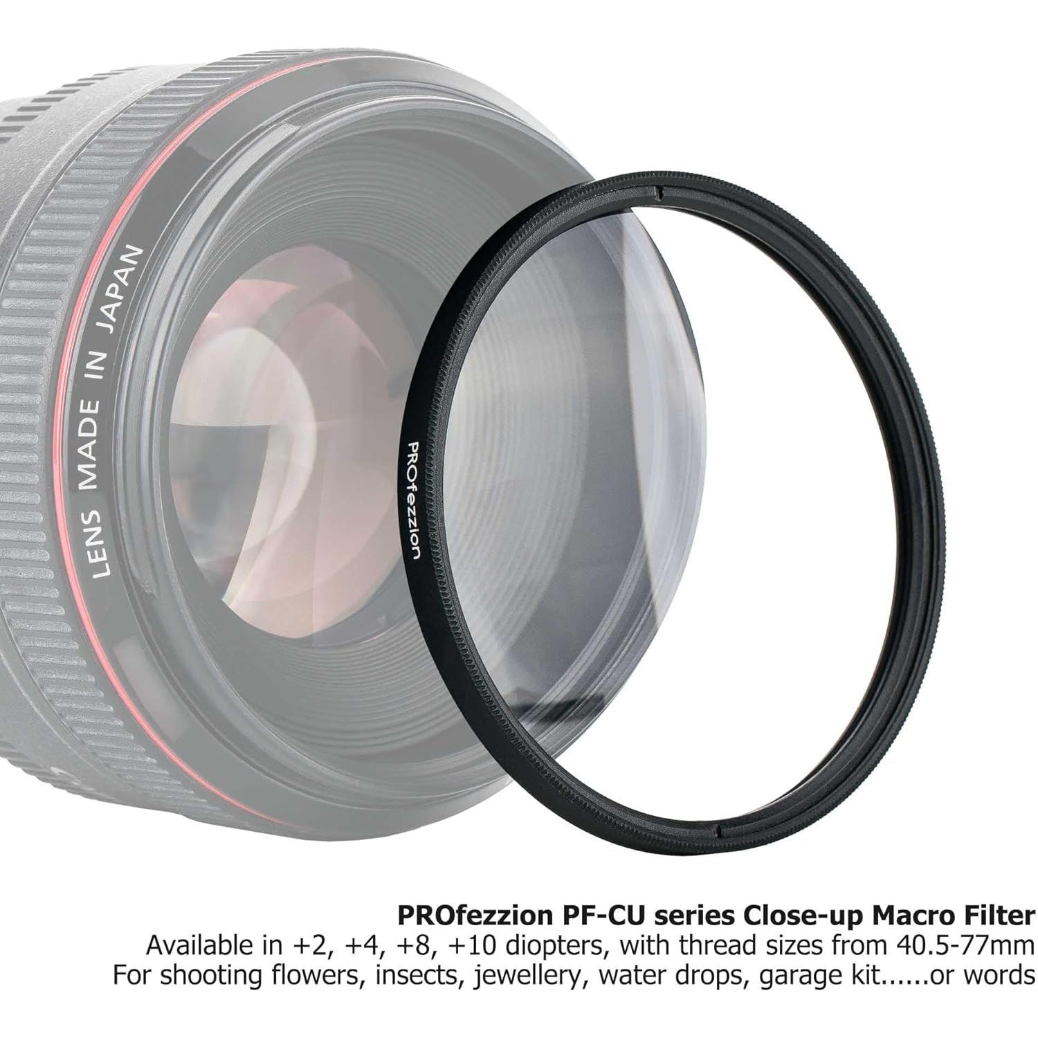 Filtro de Acercamiento PROfezzion 52mm +10 para Lentes Macro