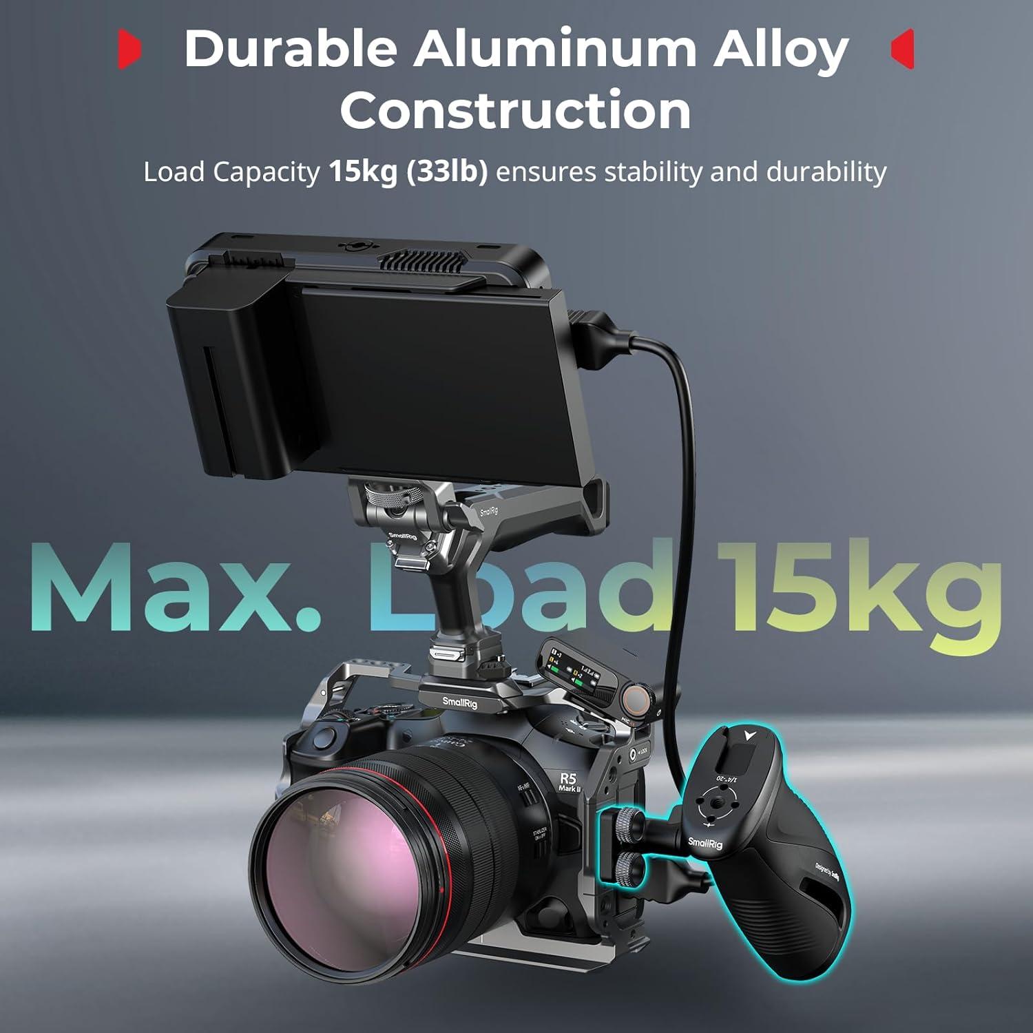 Mango Lateral Rotativo SmallRig 12731 con Silicona Antideslizante