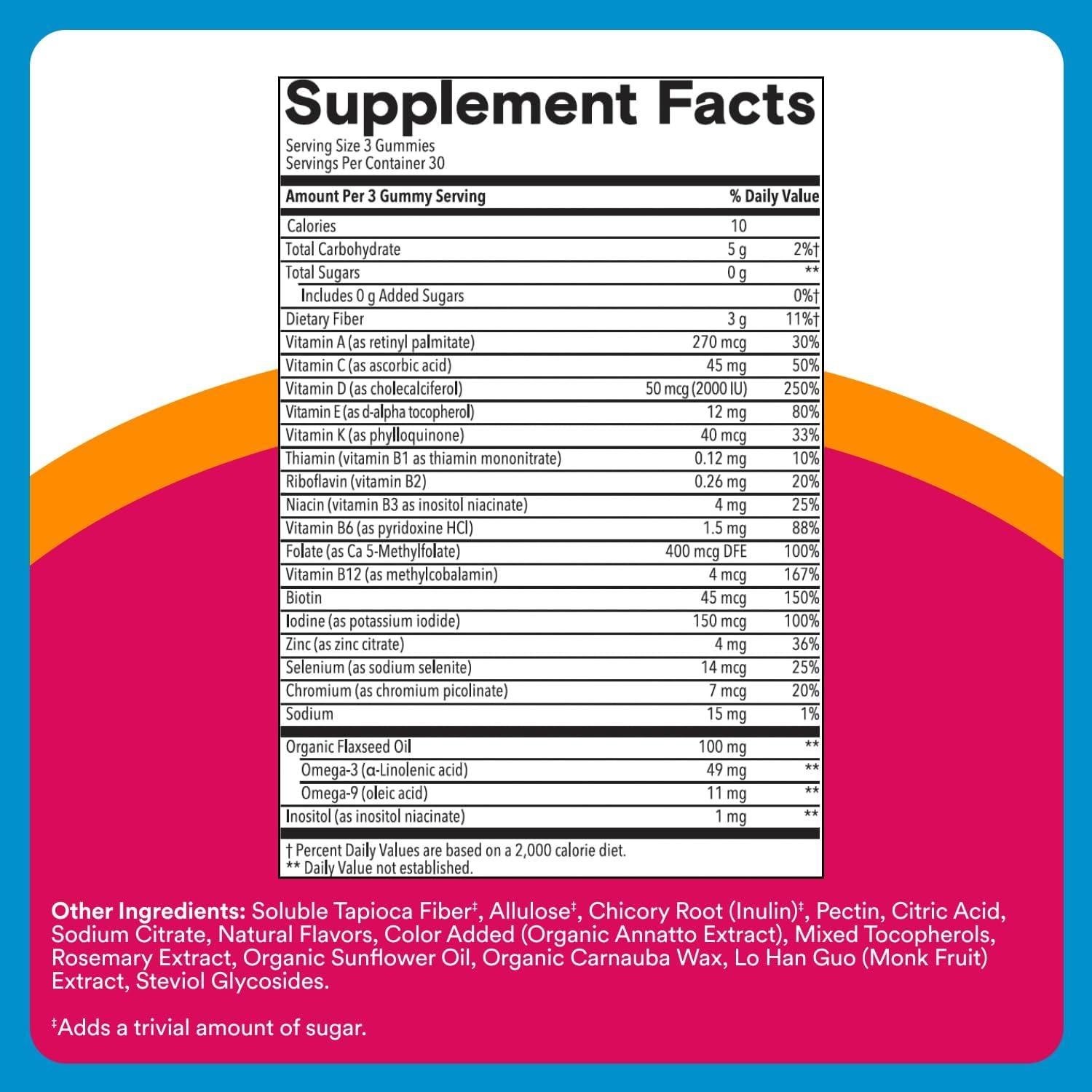 Multivitaminas Gominolas Sin Azúcar SmartyPants Mujeres 90 Unidades
