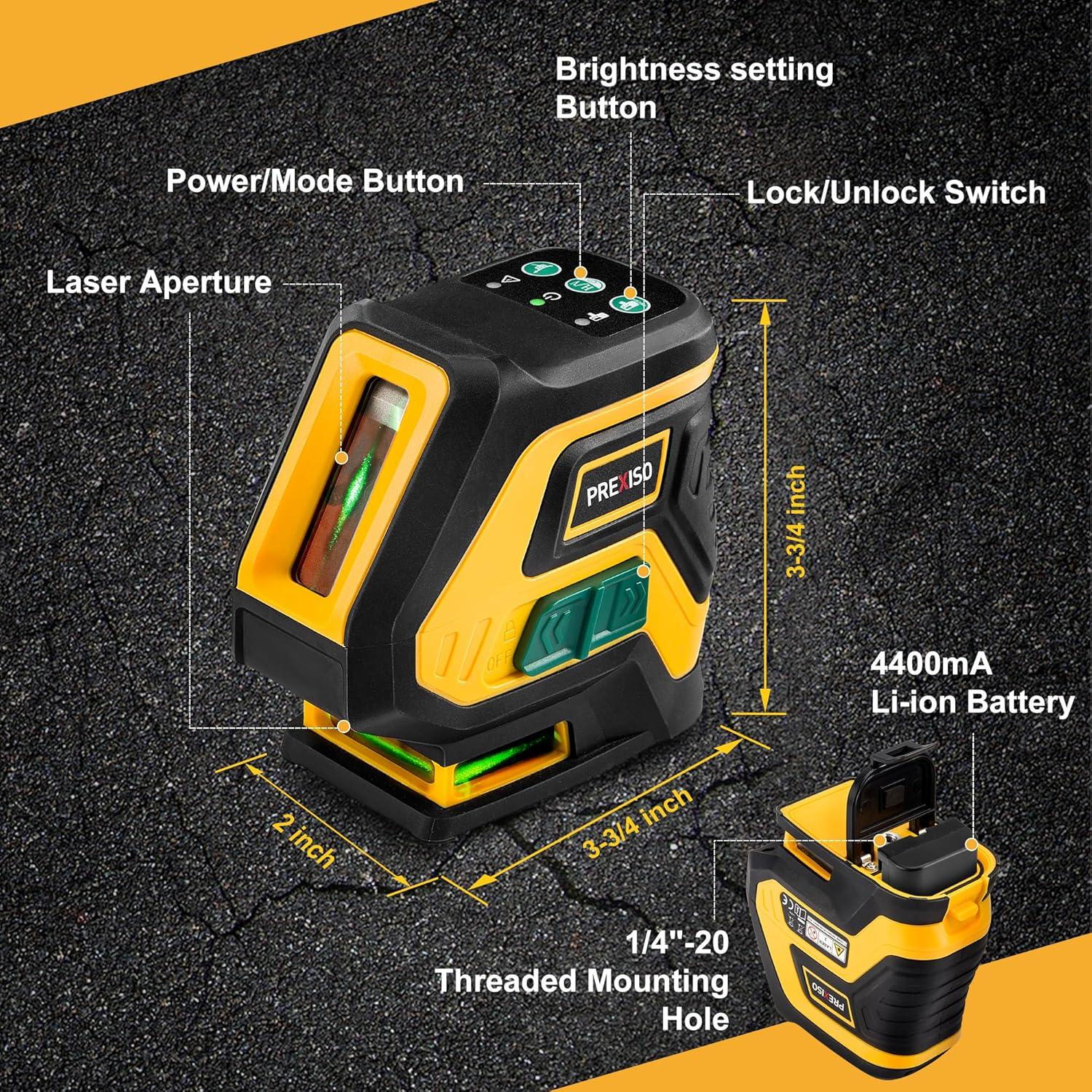 Nivel láser PREXISO con trípode 30m y 2 puntos de plomada