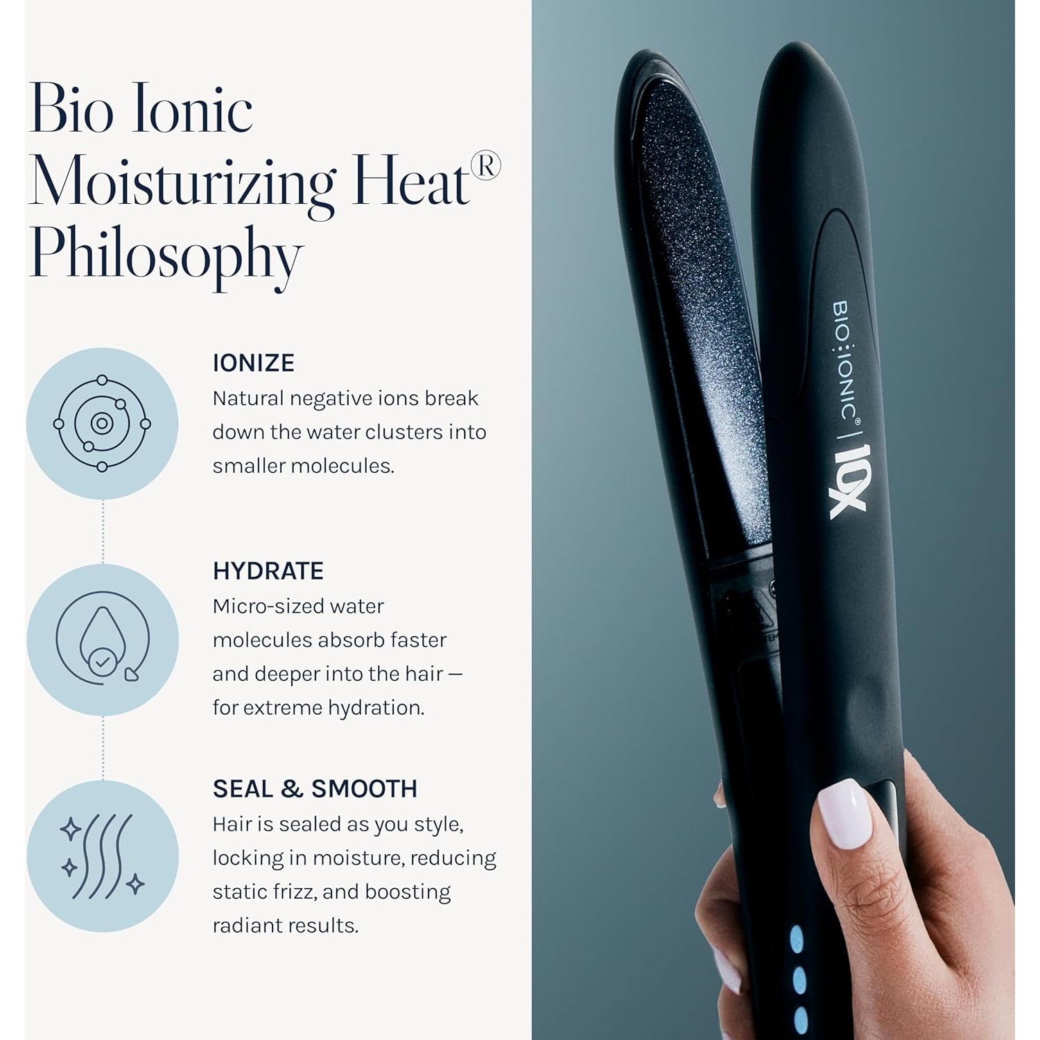 Plancha de Pelo Bio Ionic 10X 1" (2.54 cm) con Iones